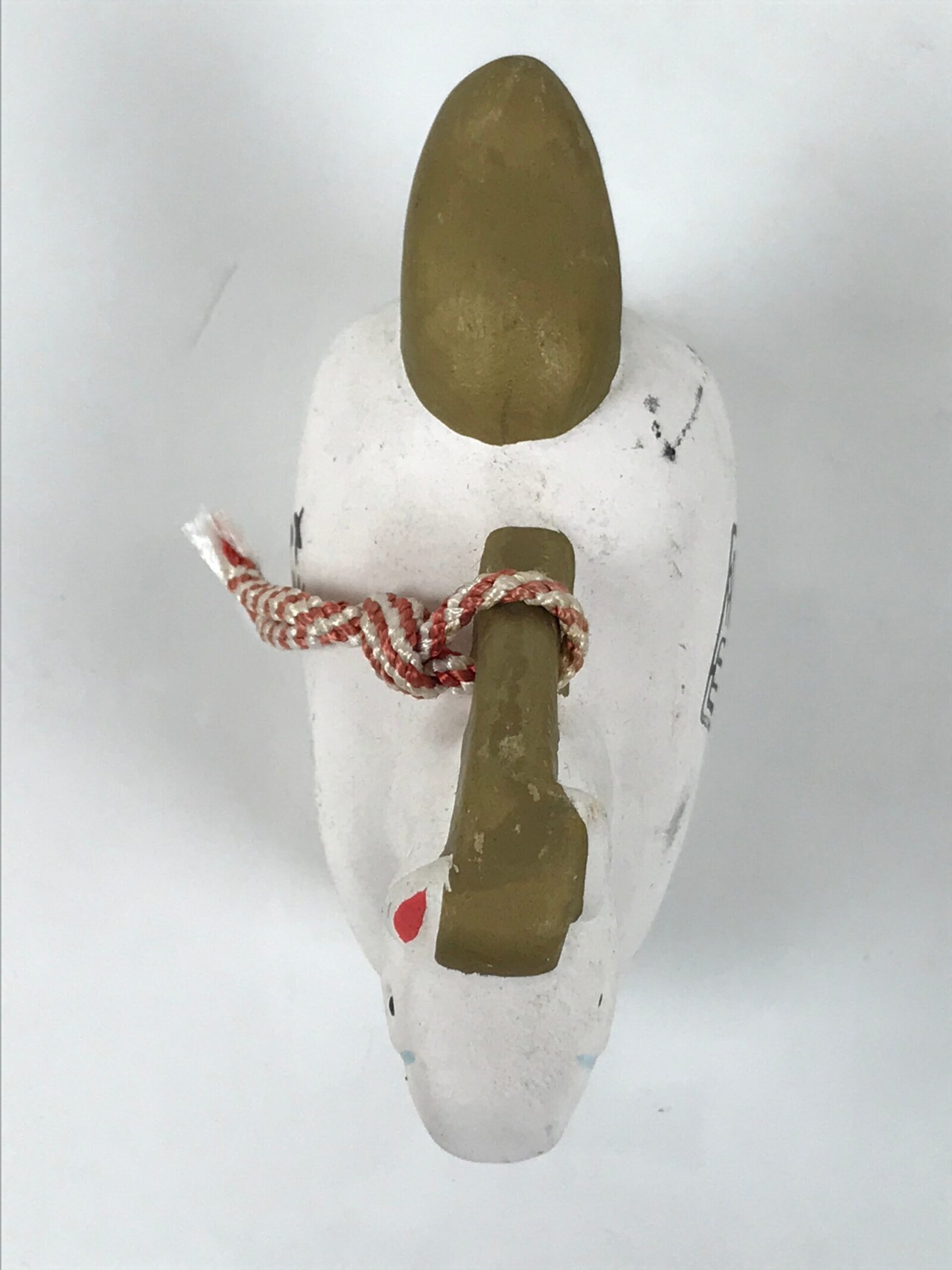 Japanese Clay Bell Dorei Horse Vtg Tsuchi-Suzu Zodiac Animal Uma White DR641