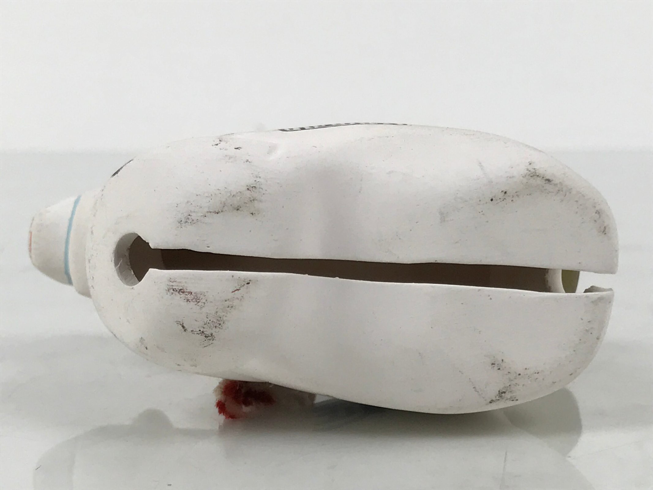 Japanese Clay Bell Dorei Horse Vtg Tsuchi-Suzu Zodiac Animal Uma White DR641