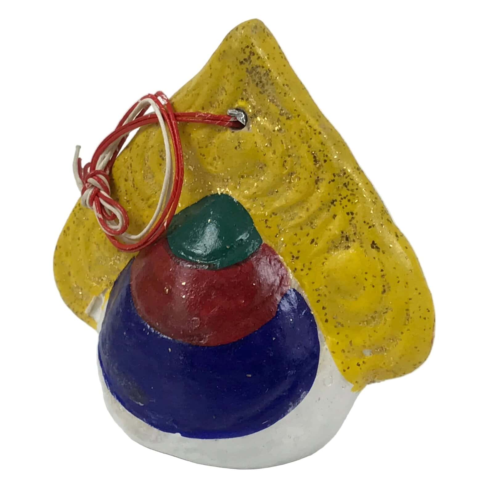 Japanese Clay Bell Dorei Inari Flame Vtg Tsuchi-Suzu Houshu No Tama Amulet DR645