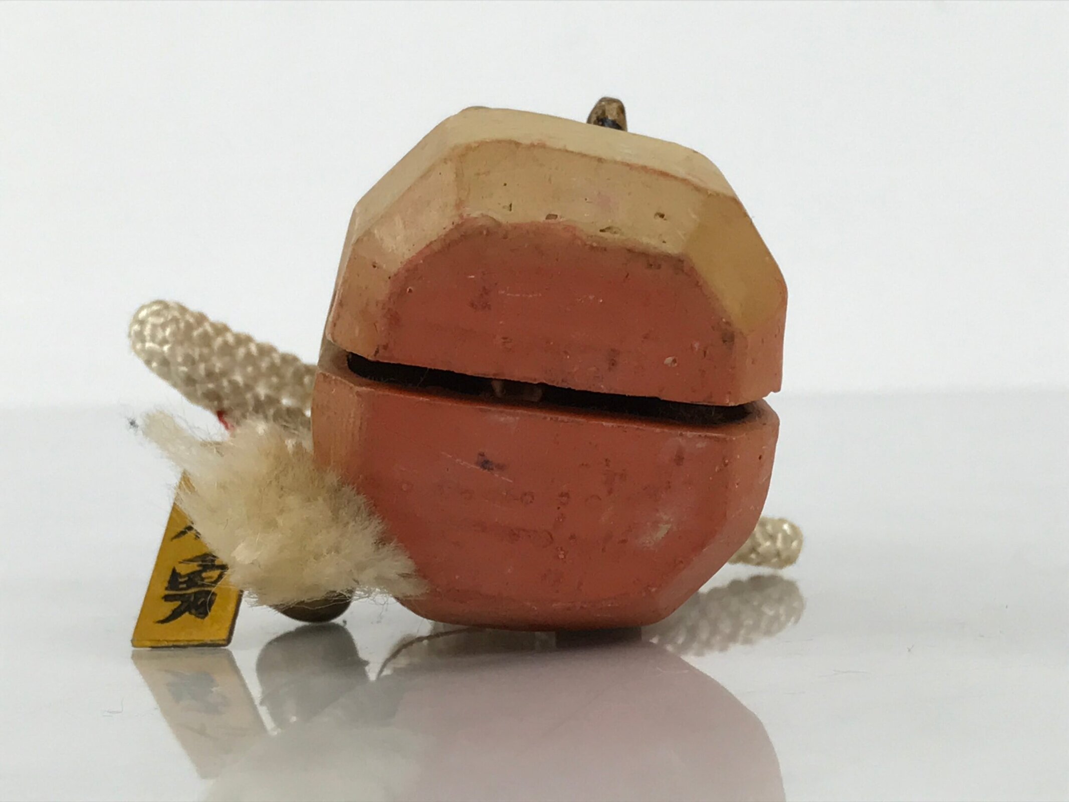 Japanese Clay Bell Dorei Samurai Vtg Tsuchi-Suzu Armor Warrior Beige Atami DR652