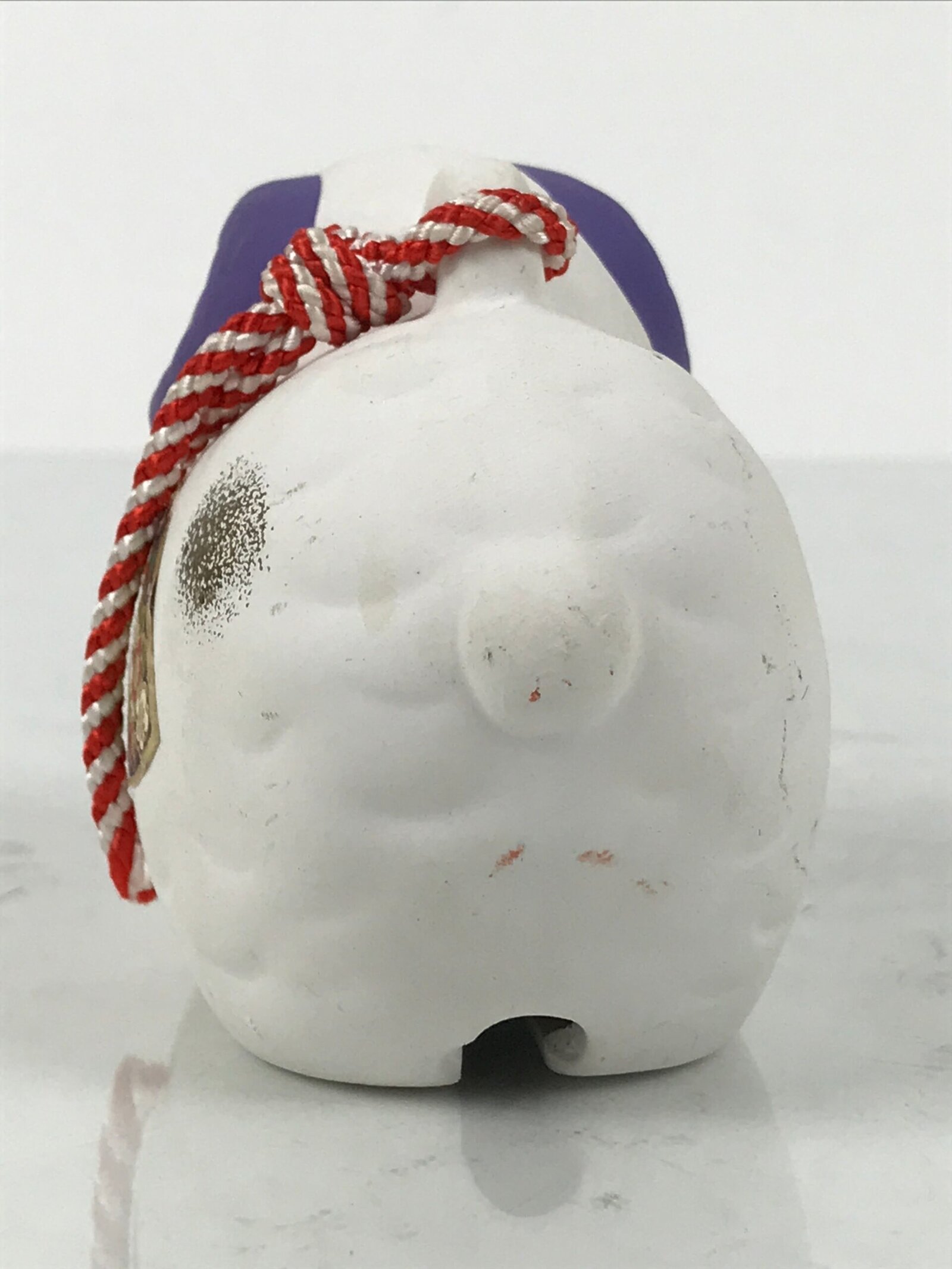 Japanese Clay Bell Dorei Sheep Vtg Tsuchi-Suzu Zodiac Animal Hitsuji White DR659