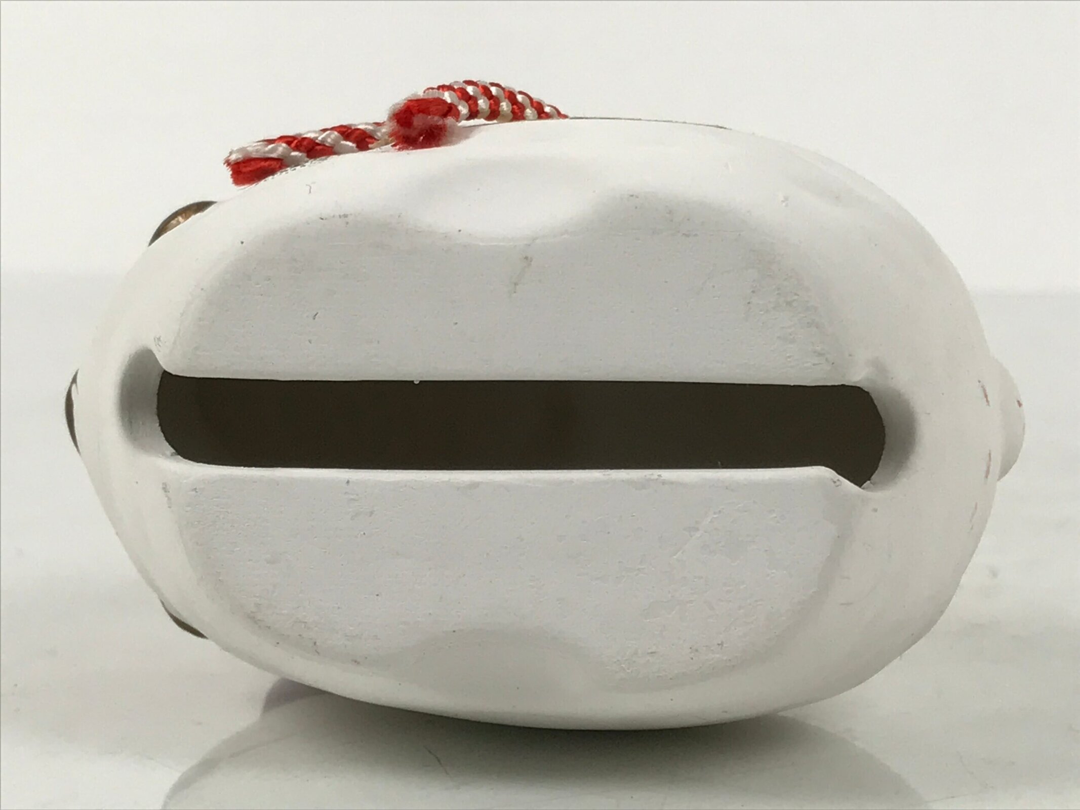 Japanese Clay Bell Dorei Sheep Vtg Tsuchi-Suzu Zodiac Animal Hitsuji White DR659