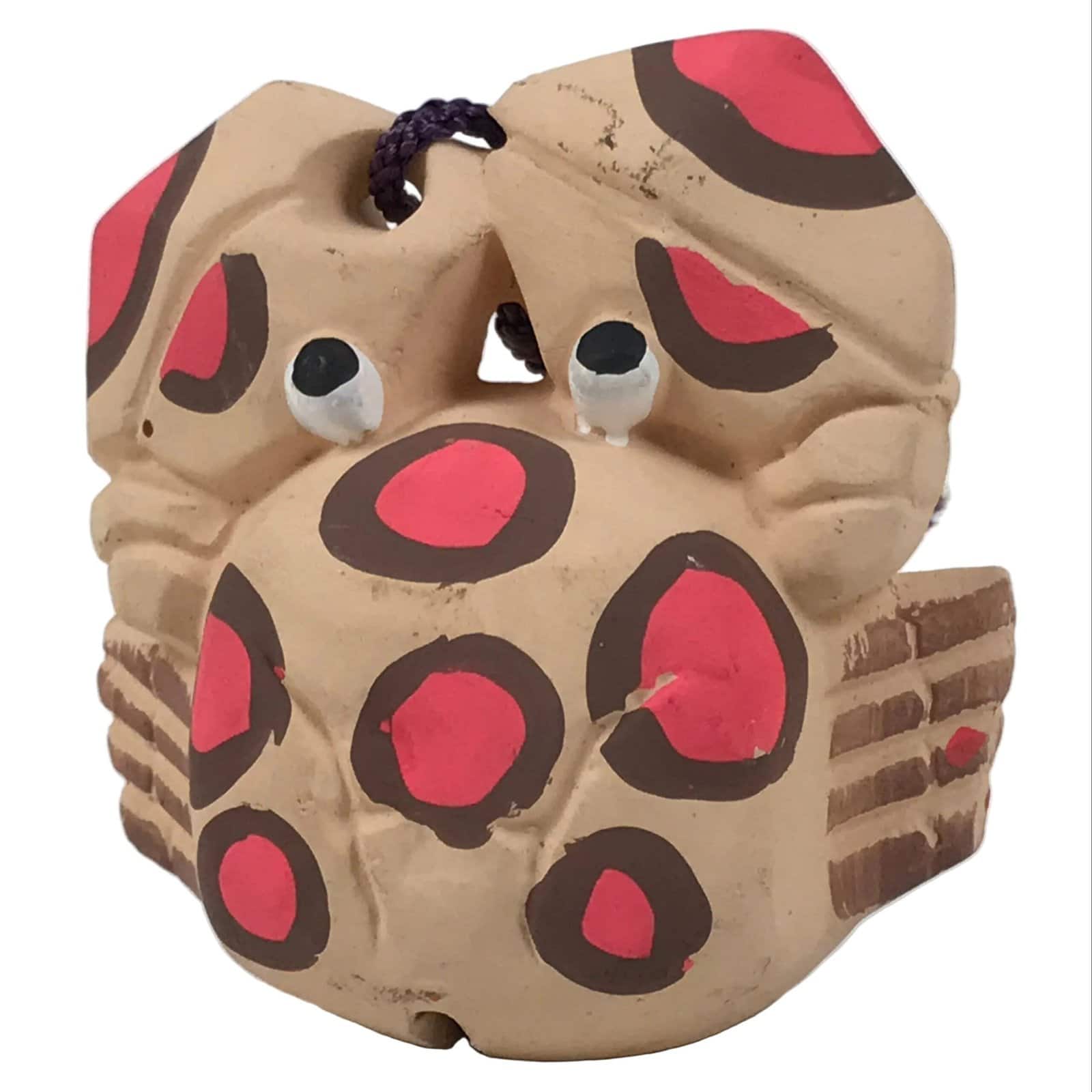 Japanese Clay Bell Dorei Spotted Crab Vtg Tsuchi-Suzu Ise Shima Akamongani DR638