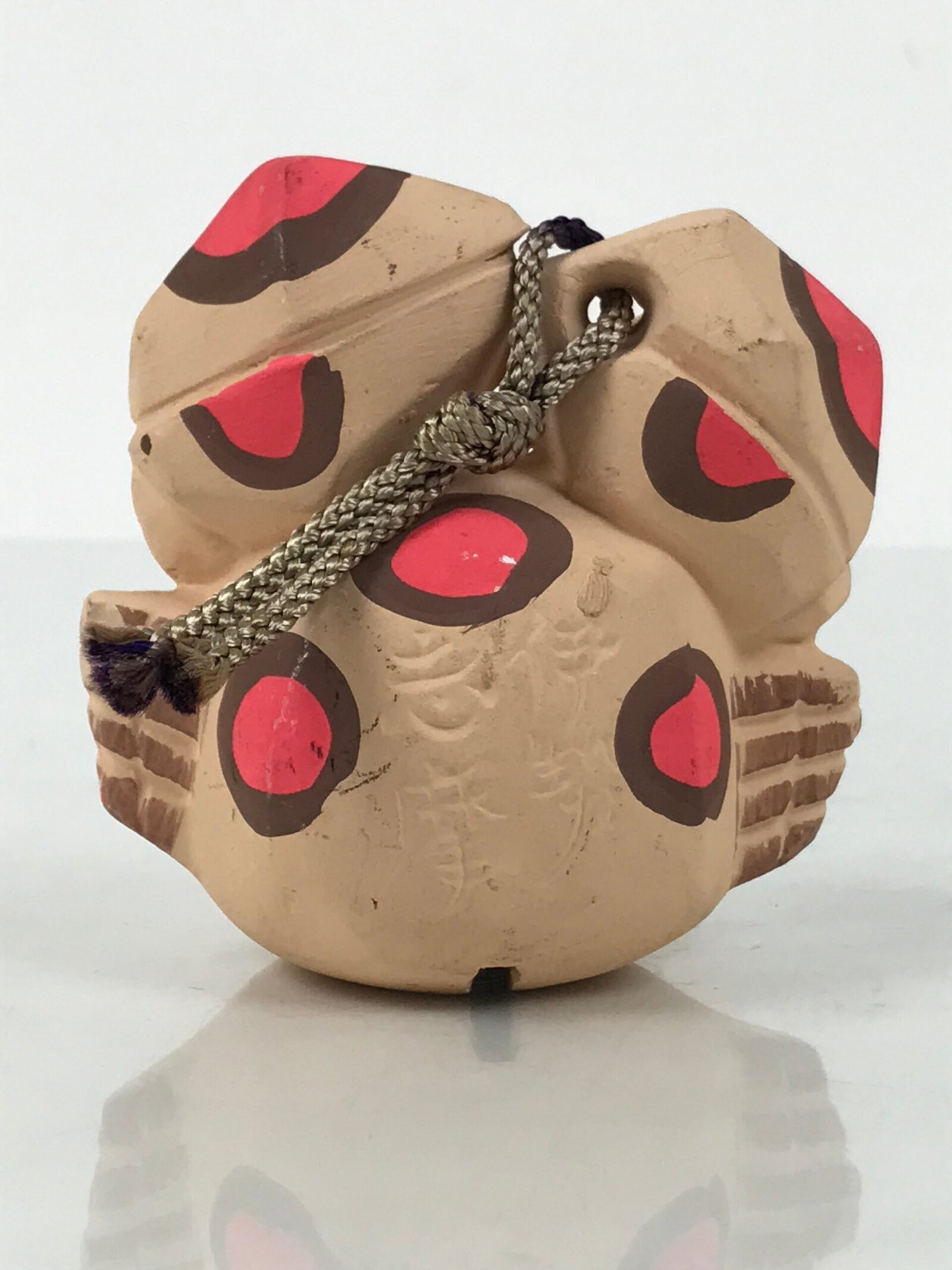 Japanese Clay Bell Dorei Spotted Crab Vtg Tsuchi-Suzu Ise Shima Akamongani DR638