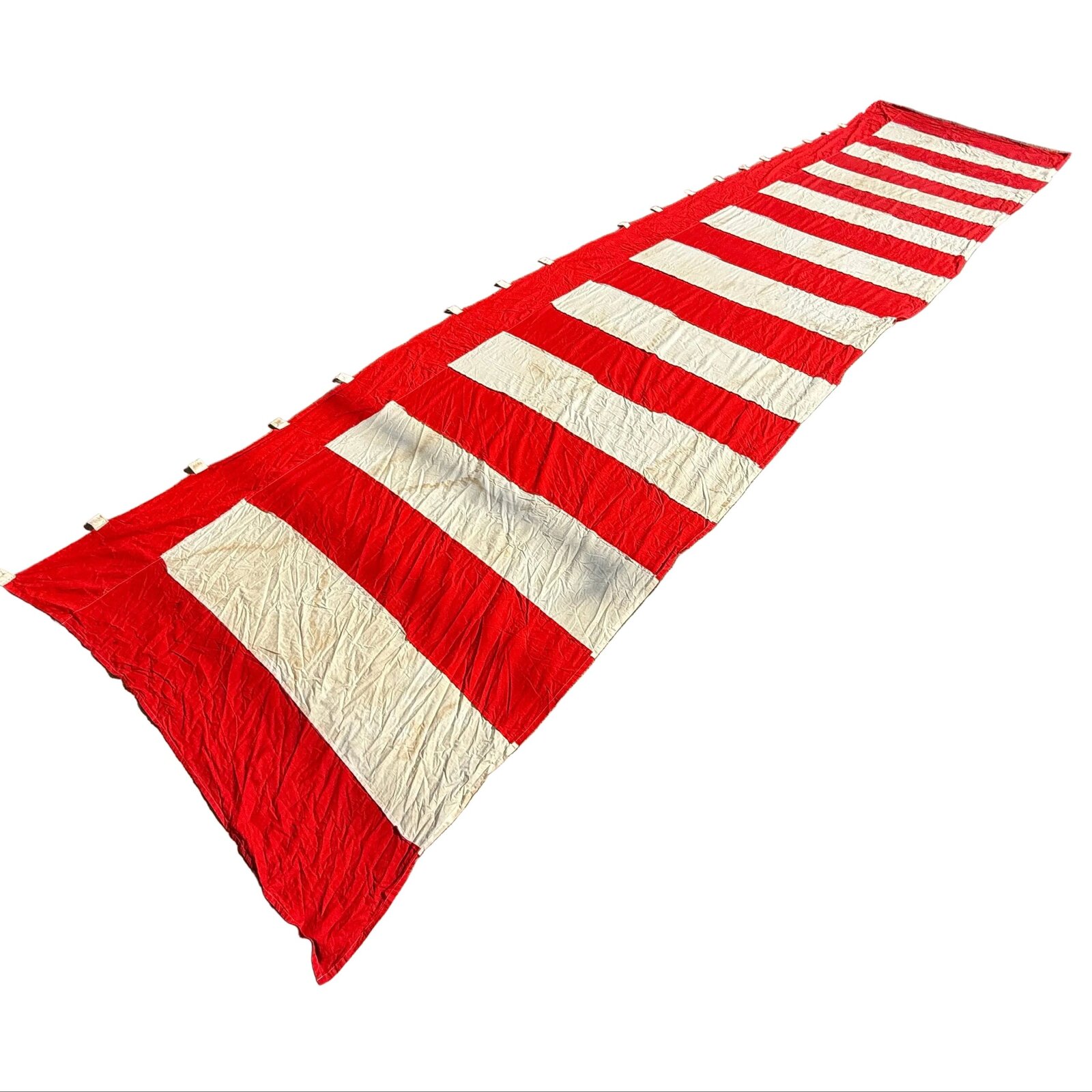 Japanese Decorative Divider Curtain Kohakumaku Vtg Noren Red White Fabric MK41