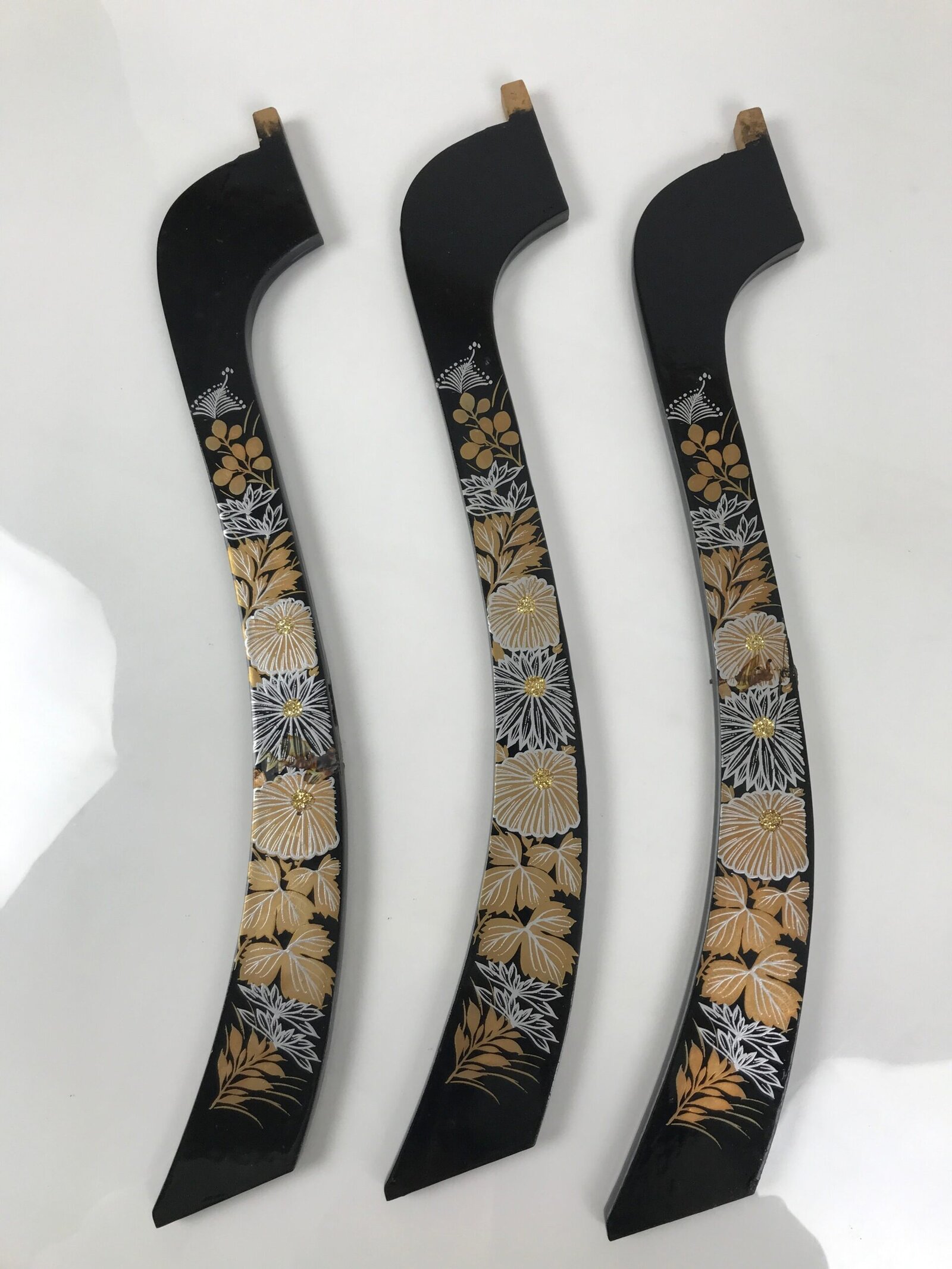 Japanese Electric Gifu Lantern 3 Legs Stand Vtg Obon Flowers Green Decor LT111