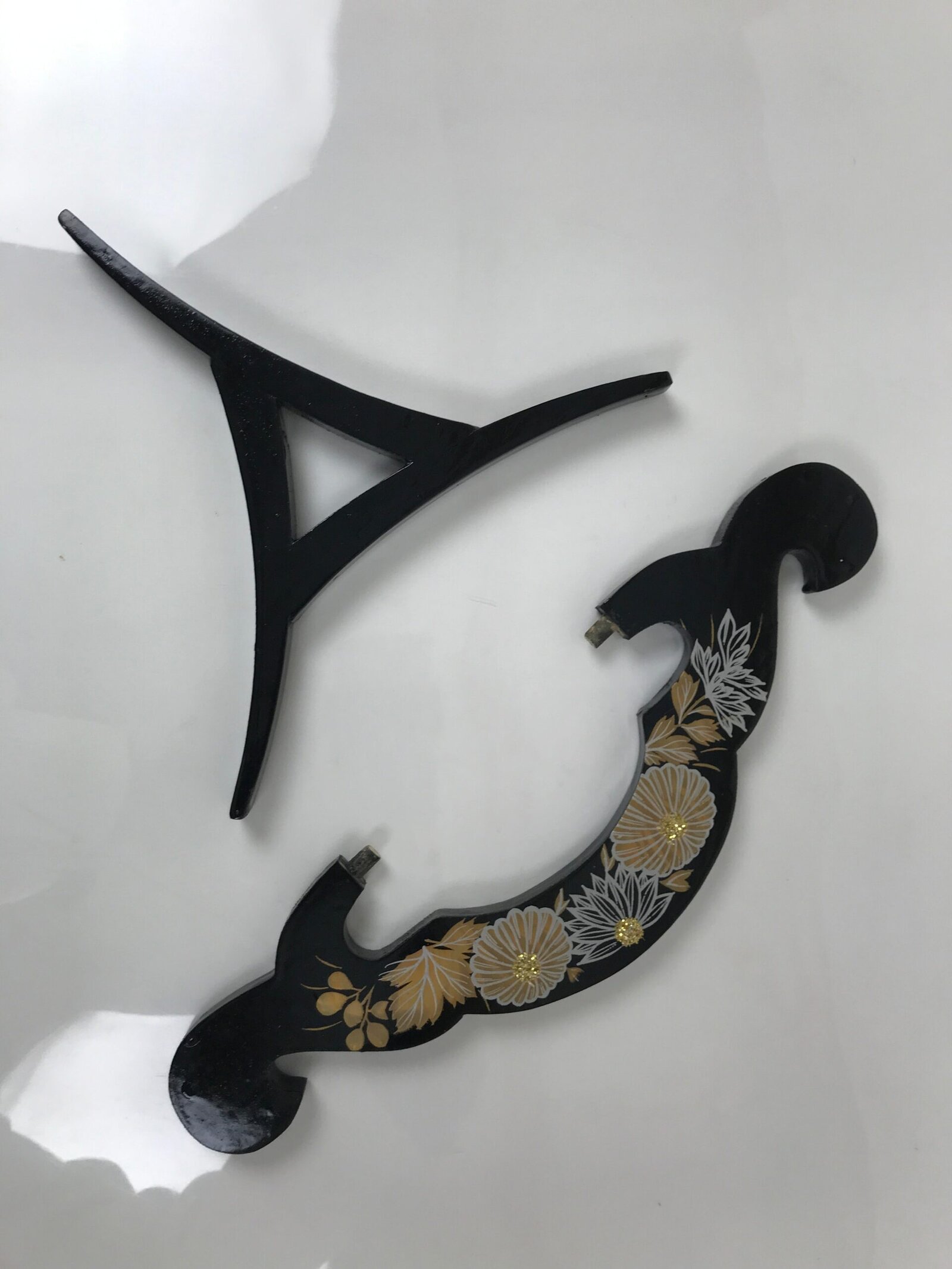 Japanese Electric Gifu Lantern 3 Legs Stand Vtg Obon Flowers Green Decor LT111