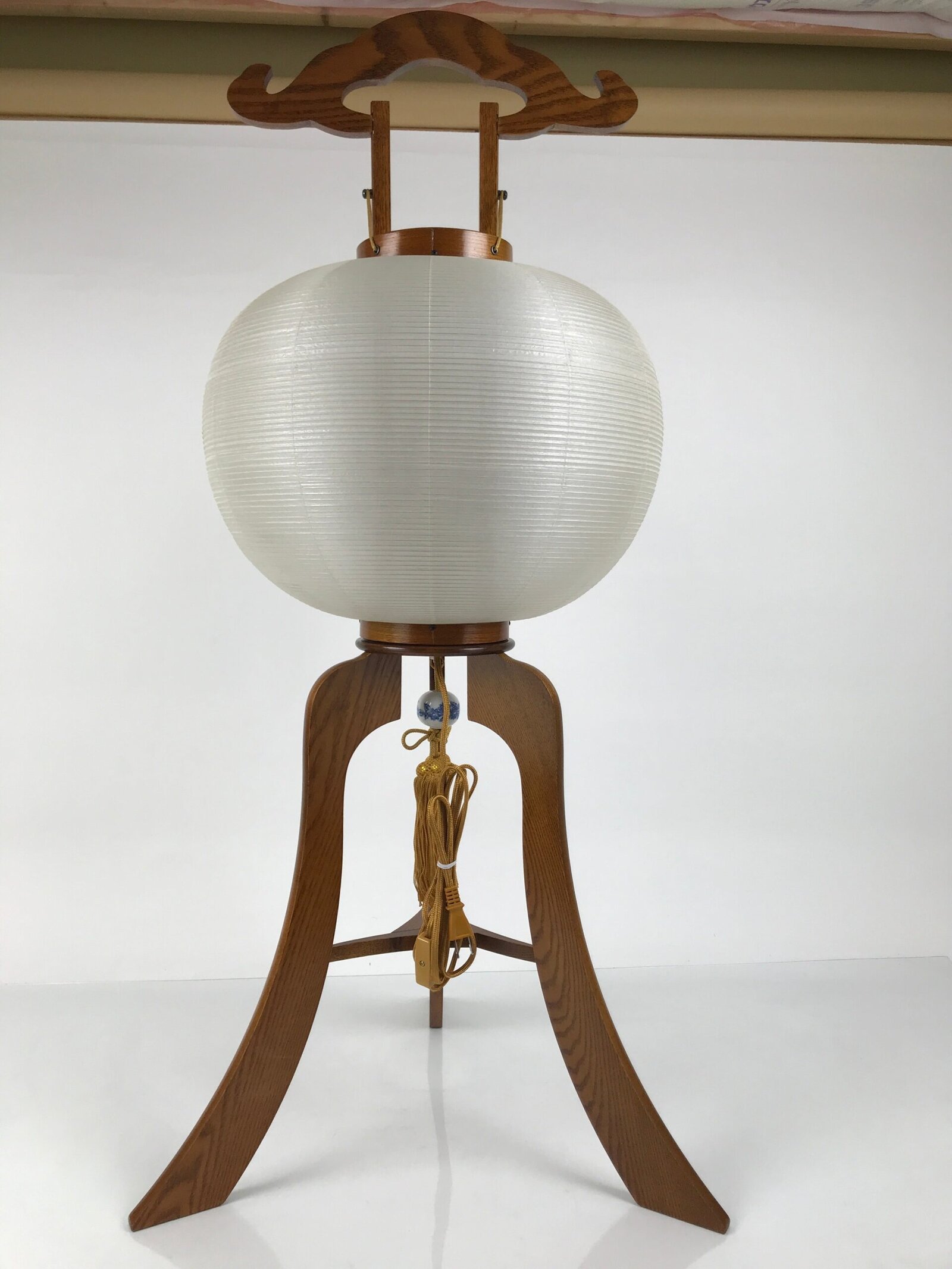 Japanese Electric Gifu Lantern 3 Legs Stand Vtg Obon Flowers Pagoda Decor LT112