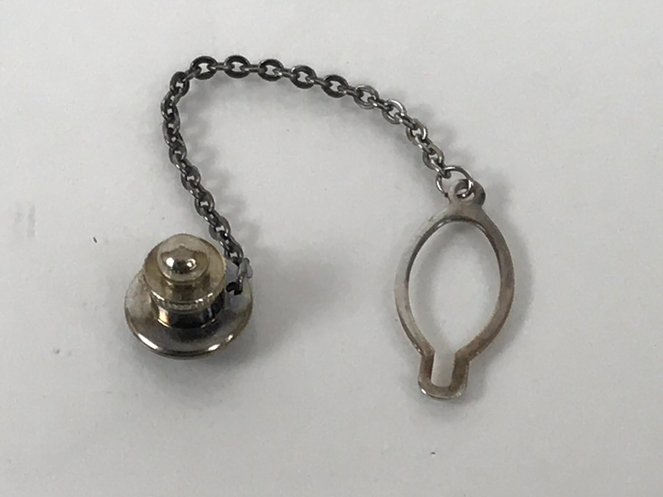 Japanese Hannya Noh Mask Tie Pin Tack Vtg Netsuke Handcarved Boxwood Brown SP3