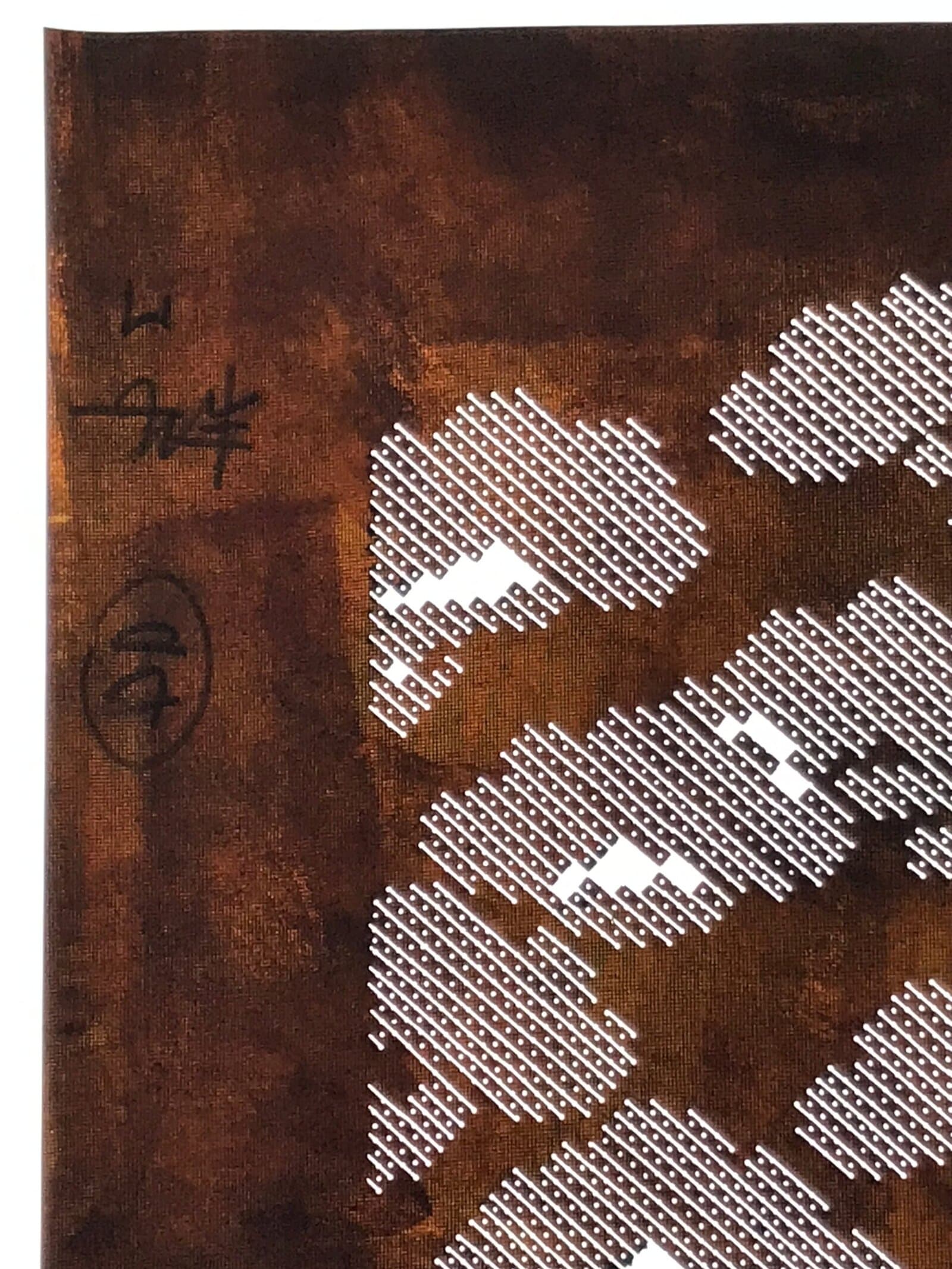 Japanese Katagami Paper Kimono Stencil Vtg Katazome Pine Dot Shochikubai A817