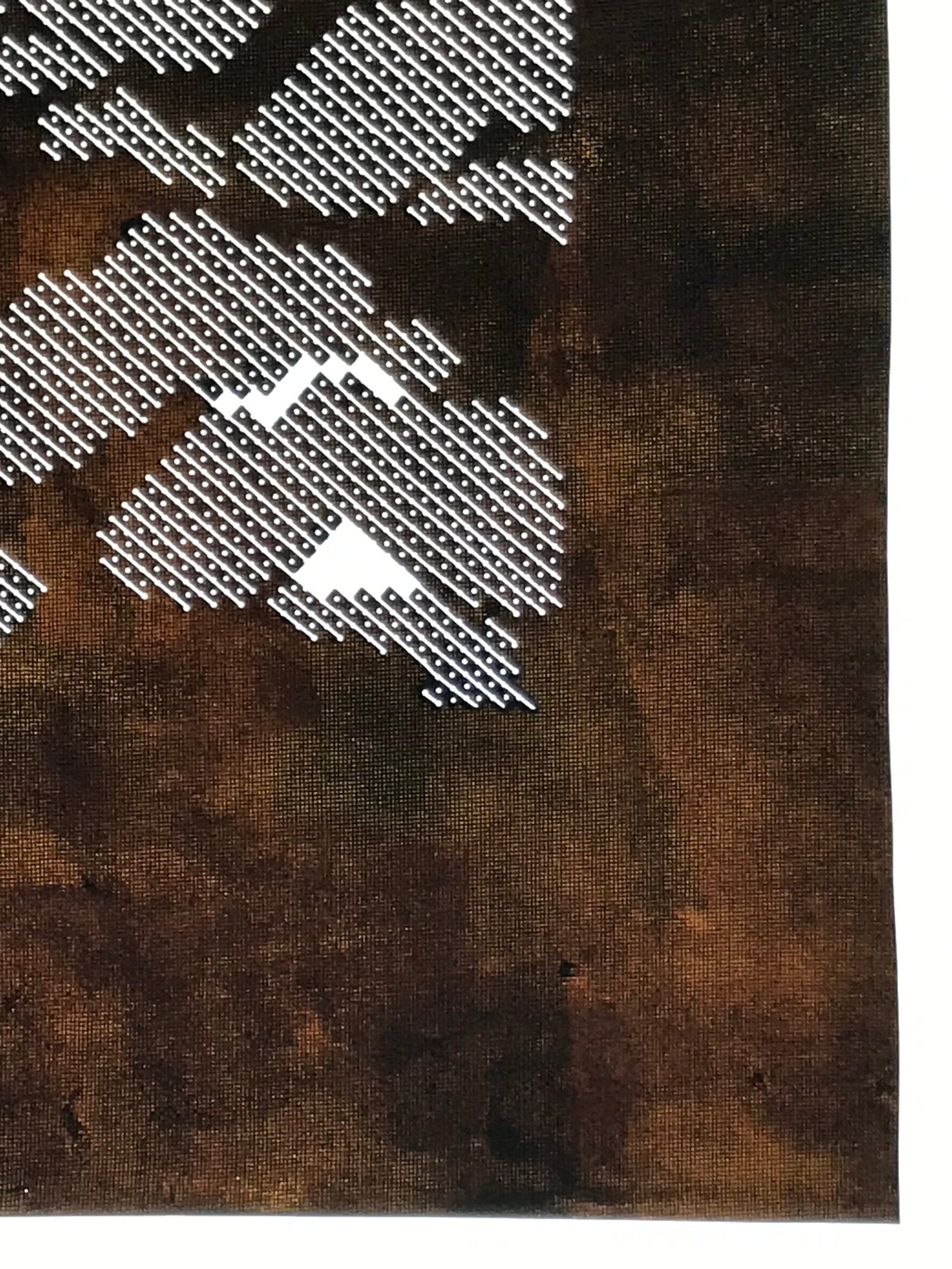 Japanese Katagami Paper Kimono Stencil Vtg Katazome Pine Dot Shochikubai A817