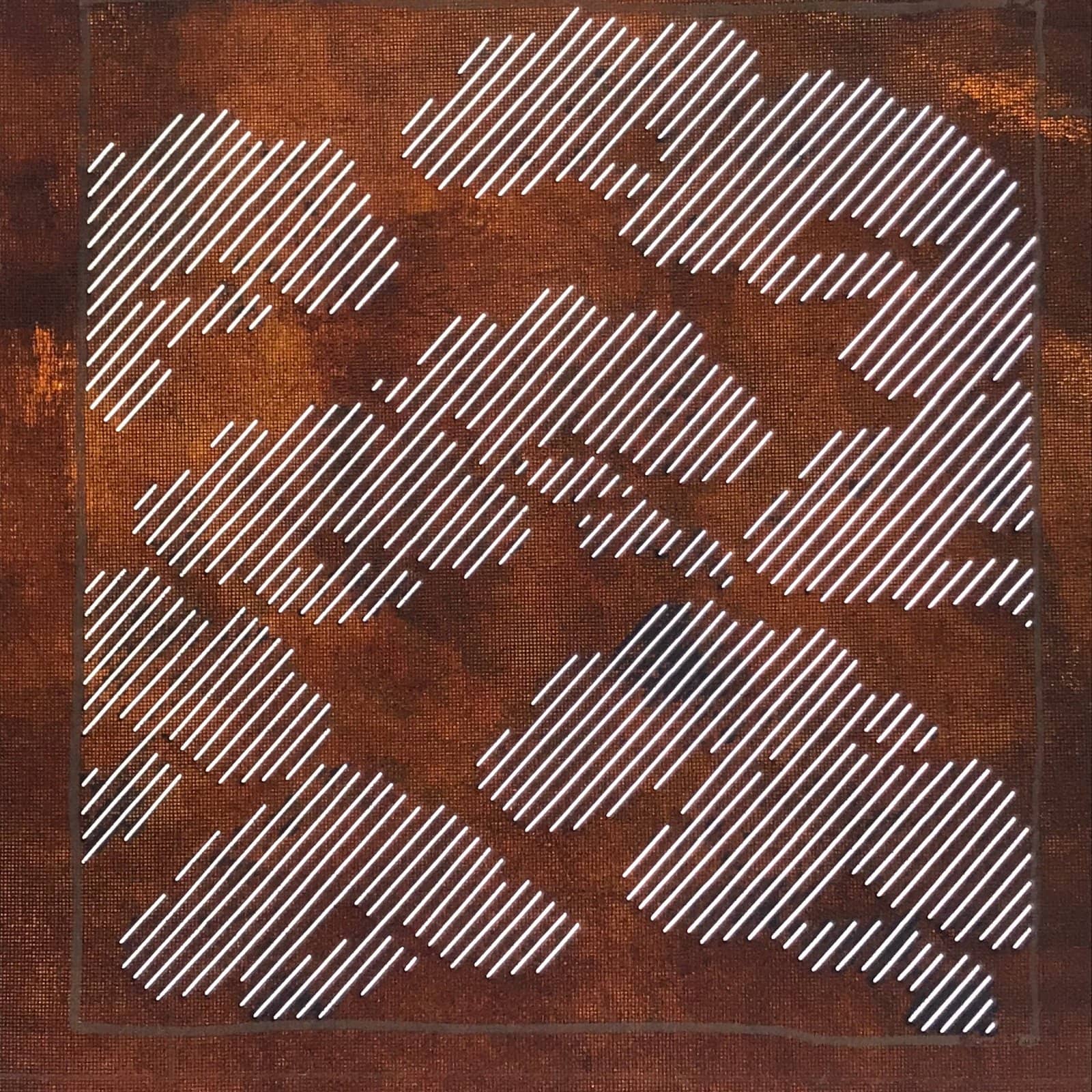 Japanese Katagami Paper Kimono Stencil Vtg Katazome Pine Line Shochikubai A816