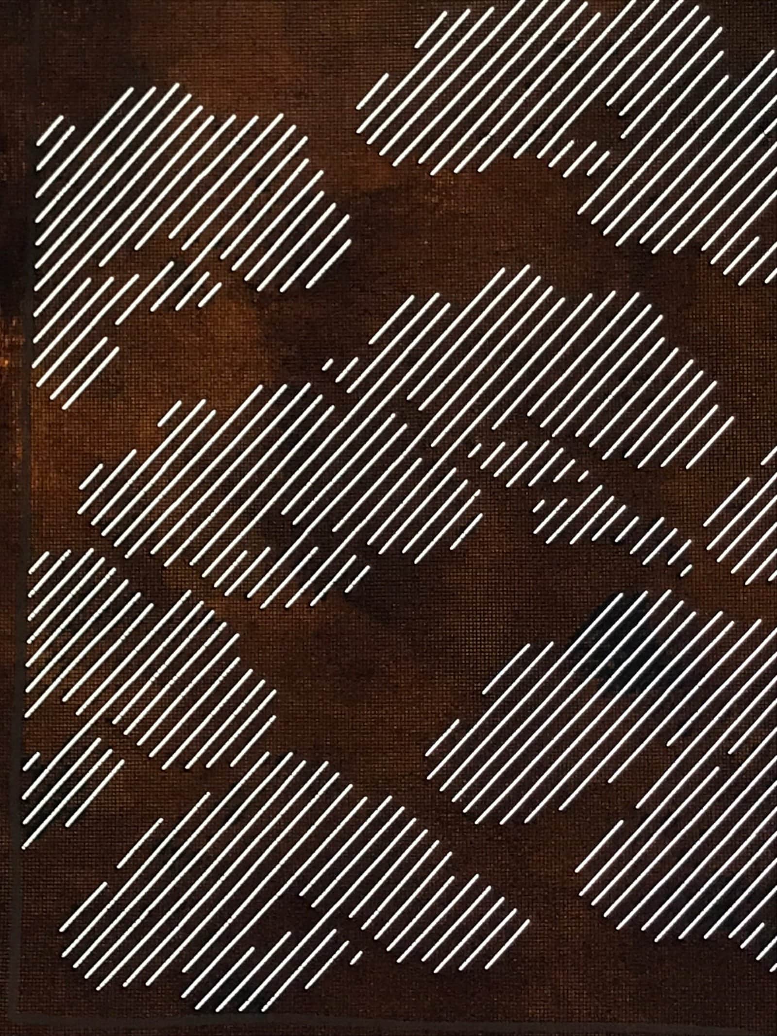 Japanese Katagami Paper Kimono Stencil Vtg Katazome Pine Line Shochikubai A816