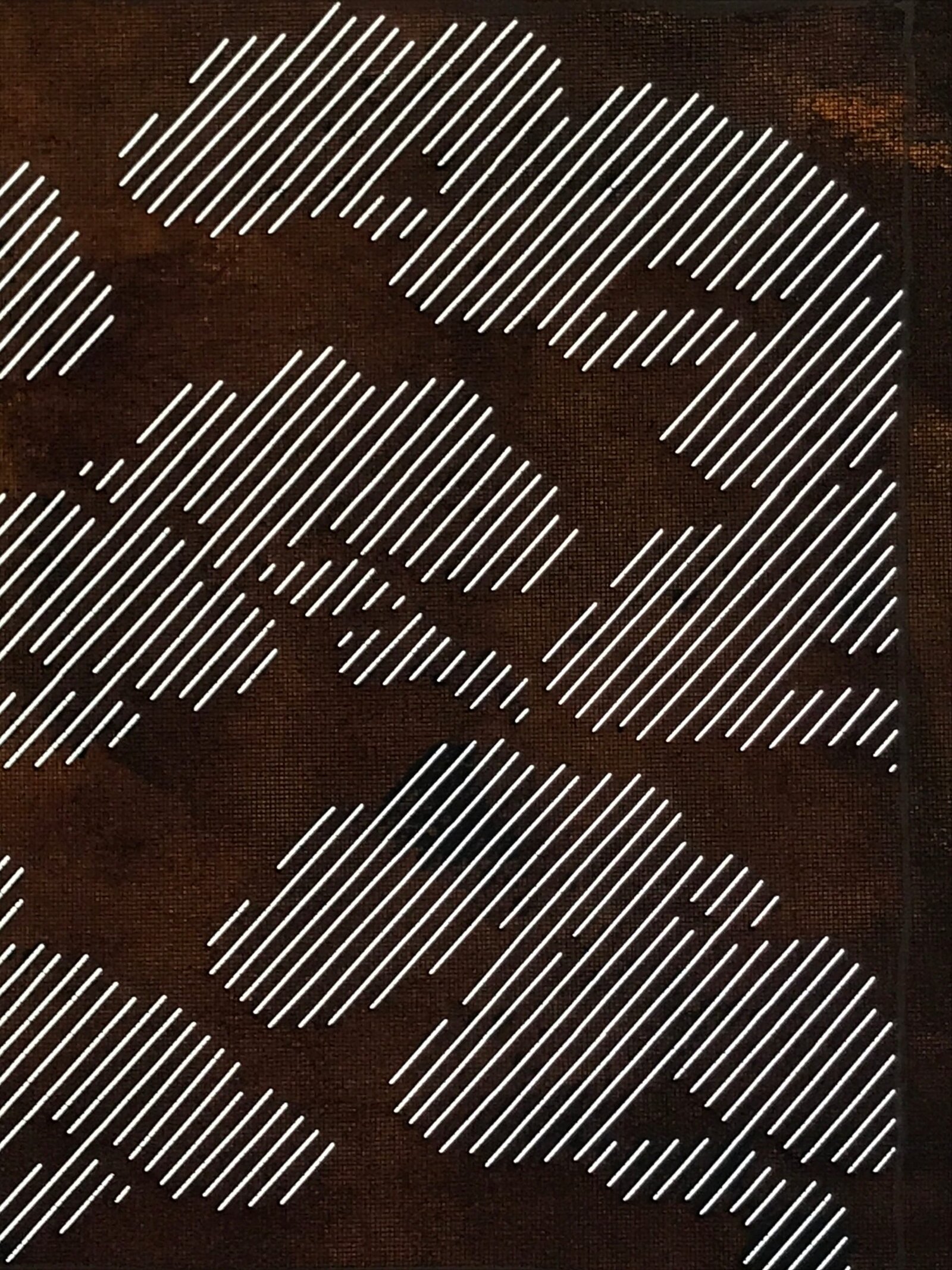 Japanese Katagami Paper Kimono Stencil Vtg Katazome Pine Line Shochikubai A816