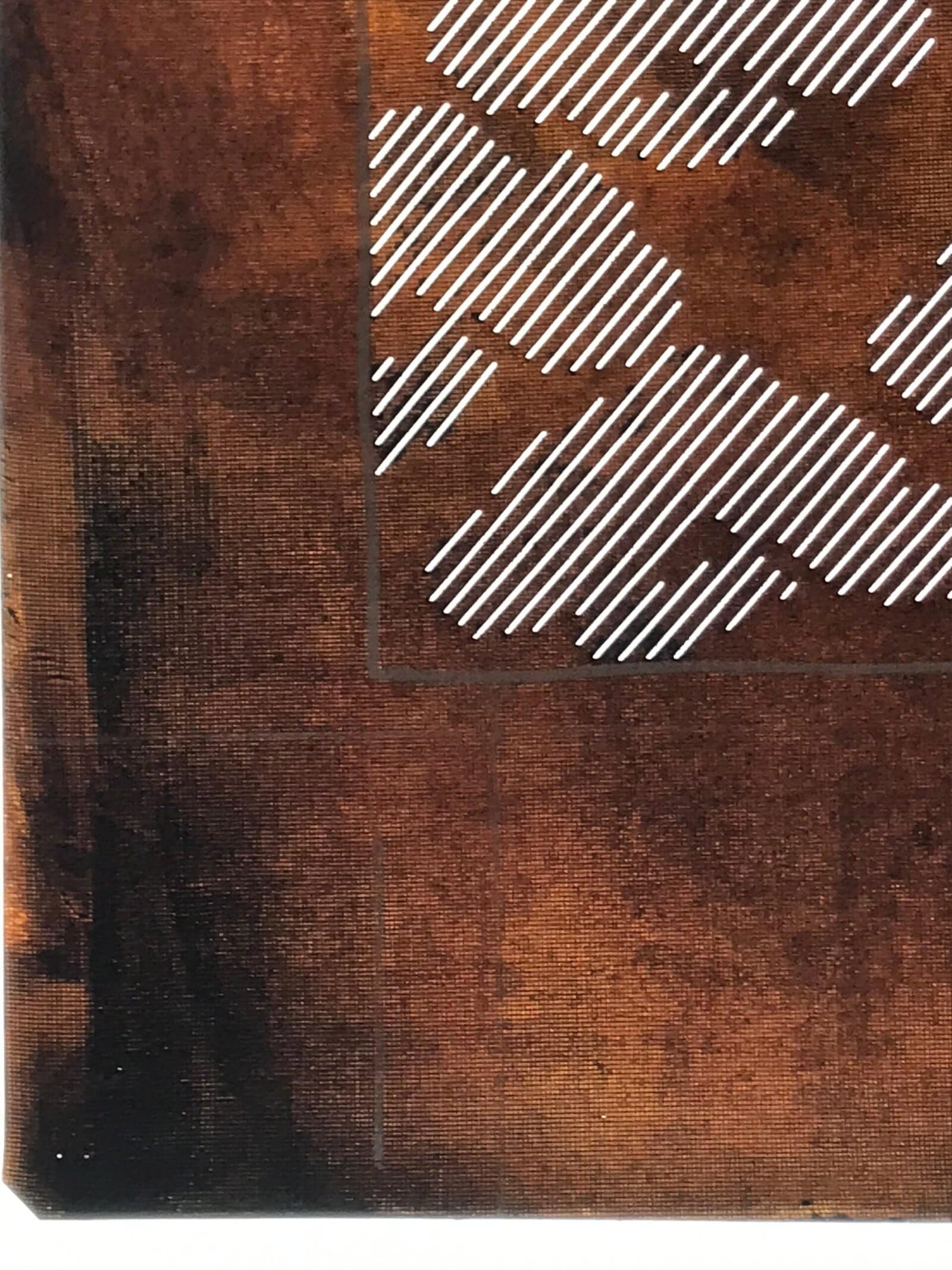 Japanese Katagami Paper Kimono Stencil Vtg Katazome Pine Line Shochikubai A816