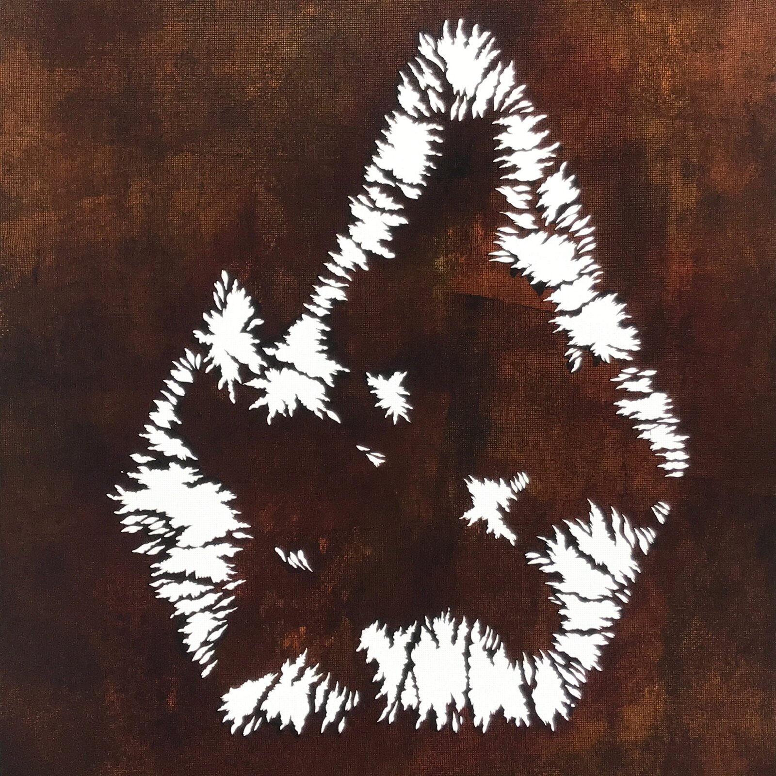 Japanese Katagami Paper Kimono Stencil Vtg Katazome Plants Bushes Grass A810