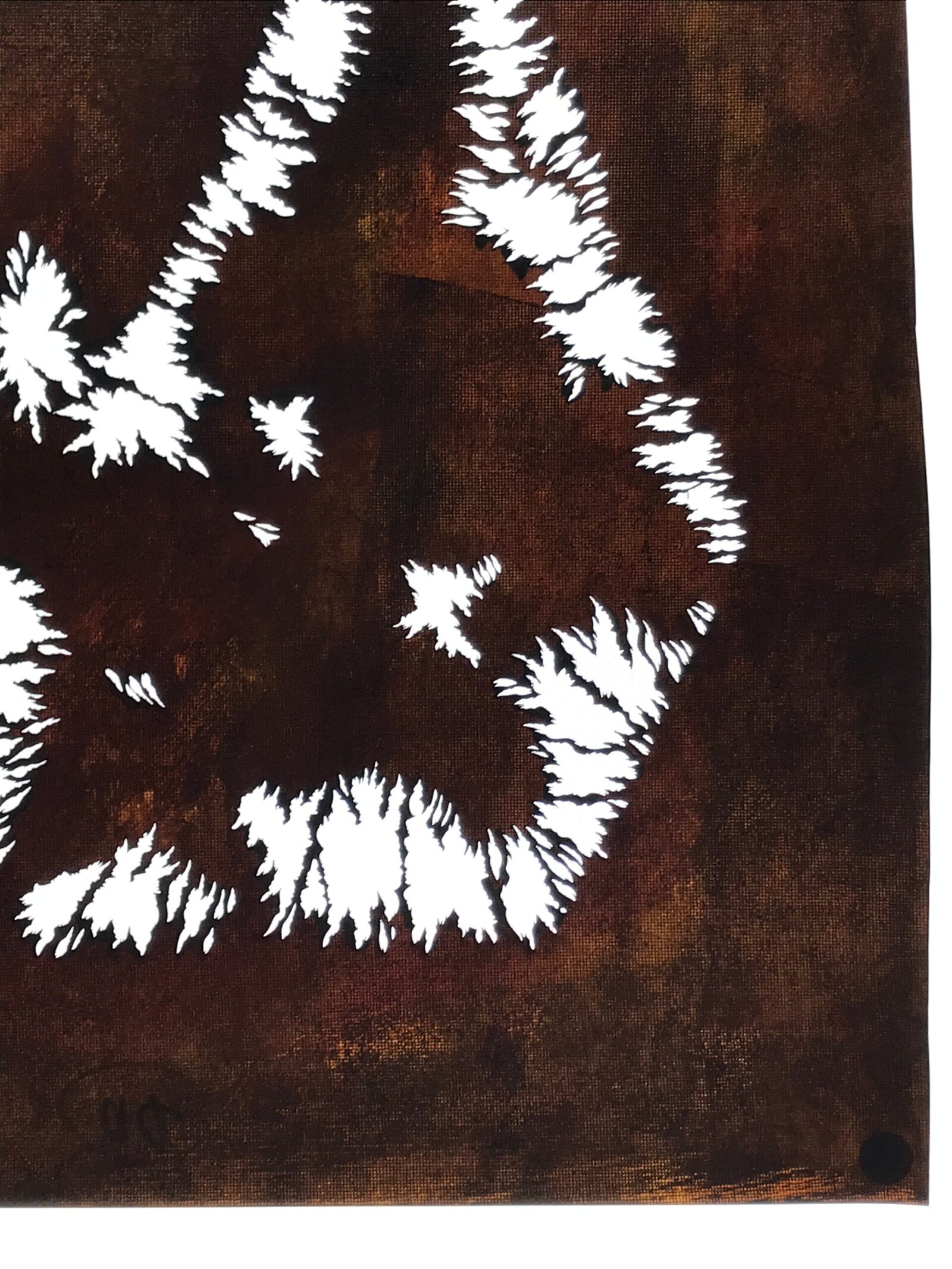 Japanese Katagami Paper Kimono Stencil Vtg Katazome Plants Bushes Grass A810