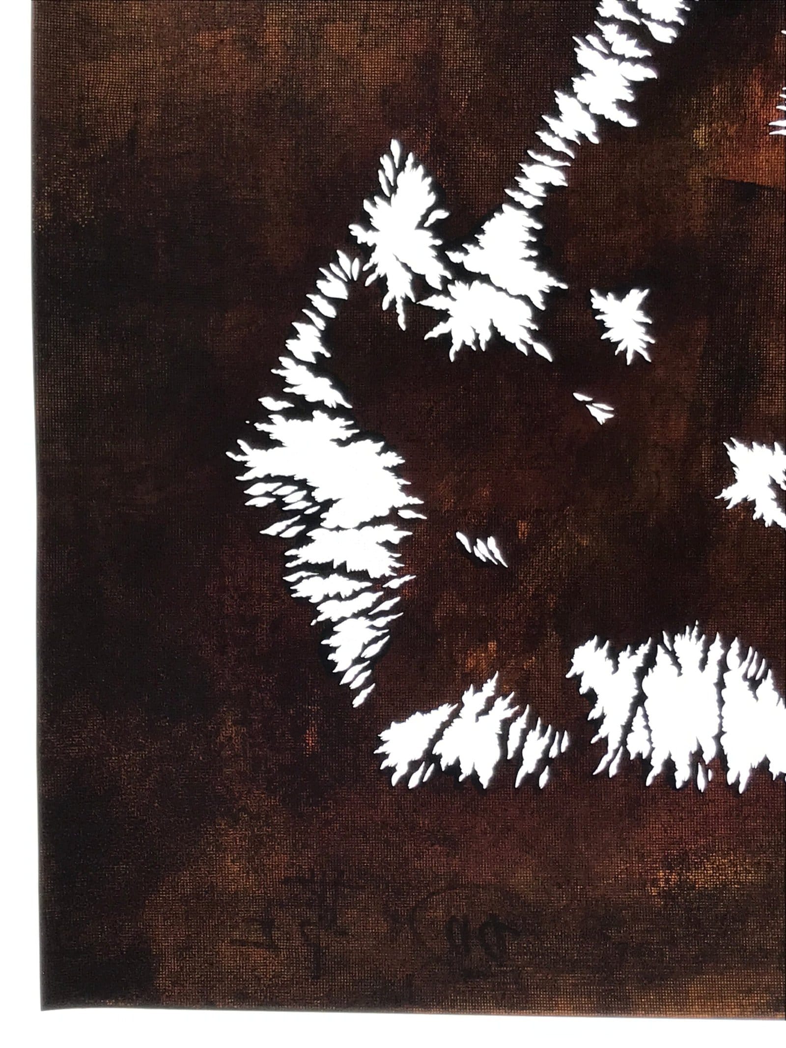 Japanese Katagami Paper Kimono Stencil Vtg Katazome Plants Bushes Grass A810