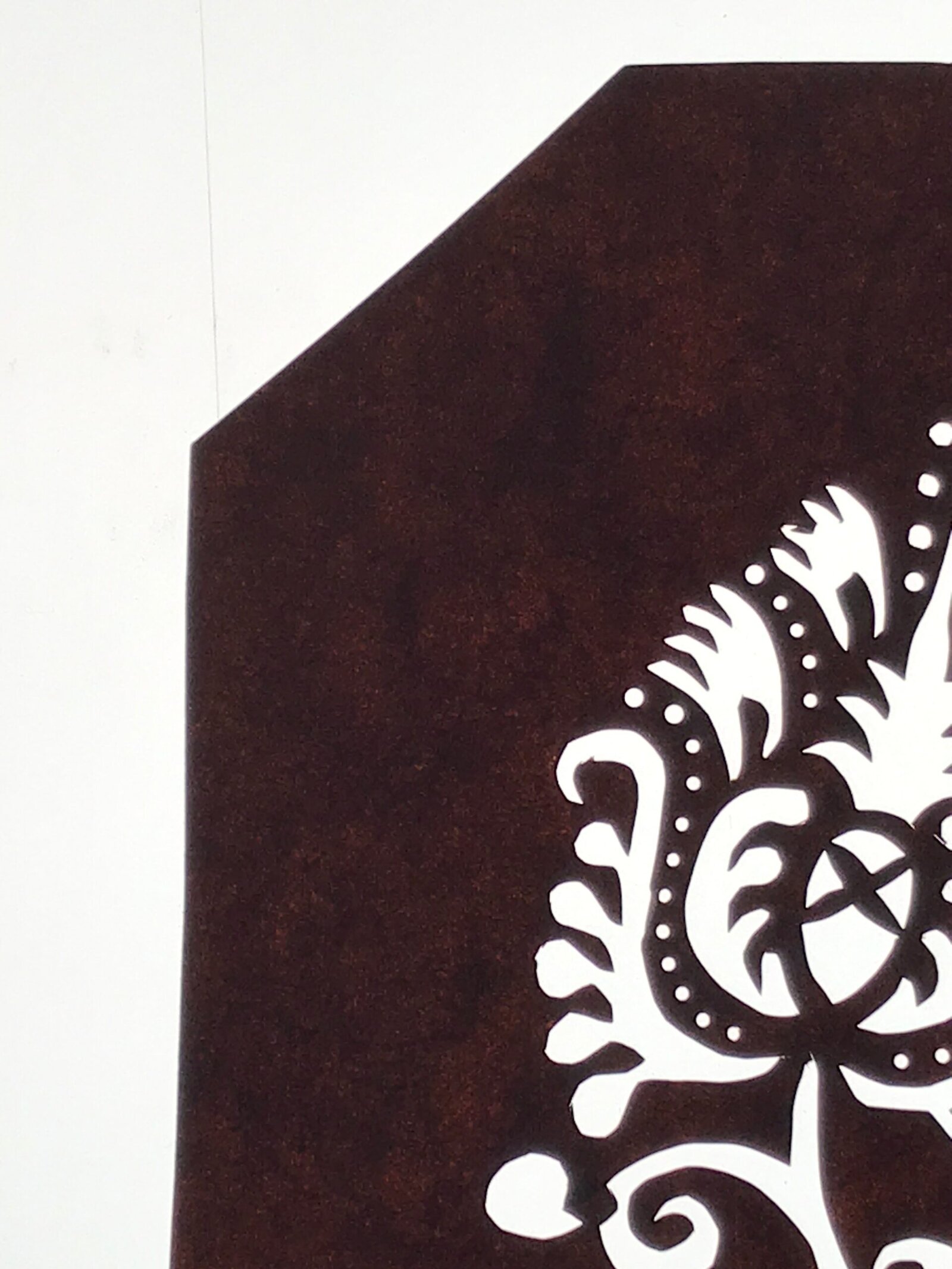 Japanese Katagami Paper Kimono Stencil Vtg Katazome Plants Floral Design A888