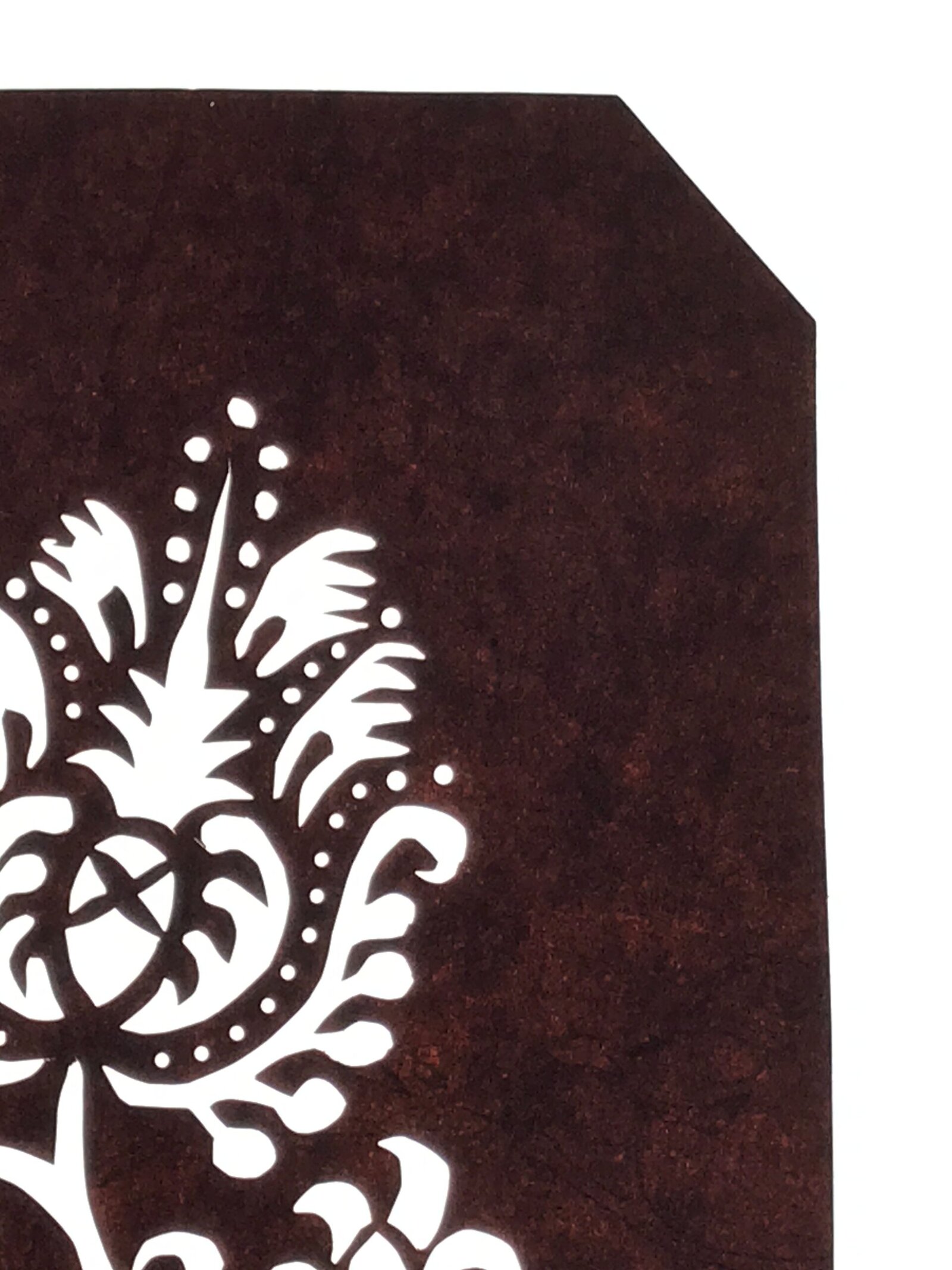 Japanese Katagami Paper Kimono Stencil Vtg Katazome Plants Floral Design A888