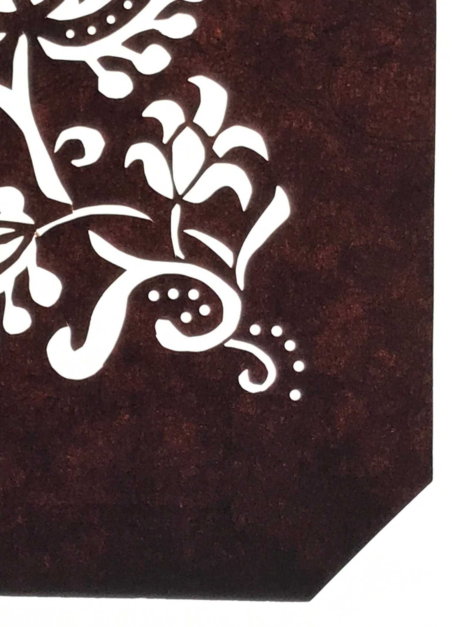 Japanese Katagami Paper Kimono Stencil Vtg Katazome Plants Floral Design A888