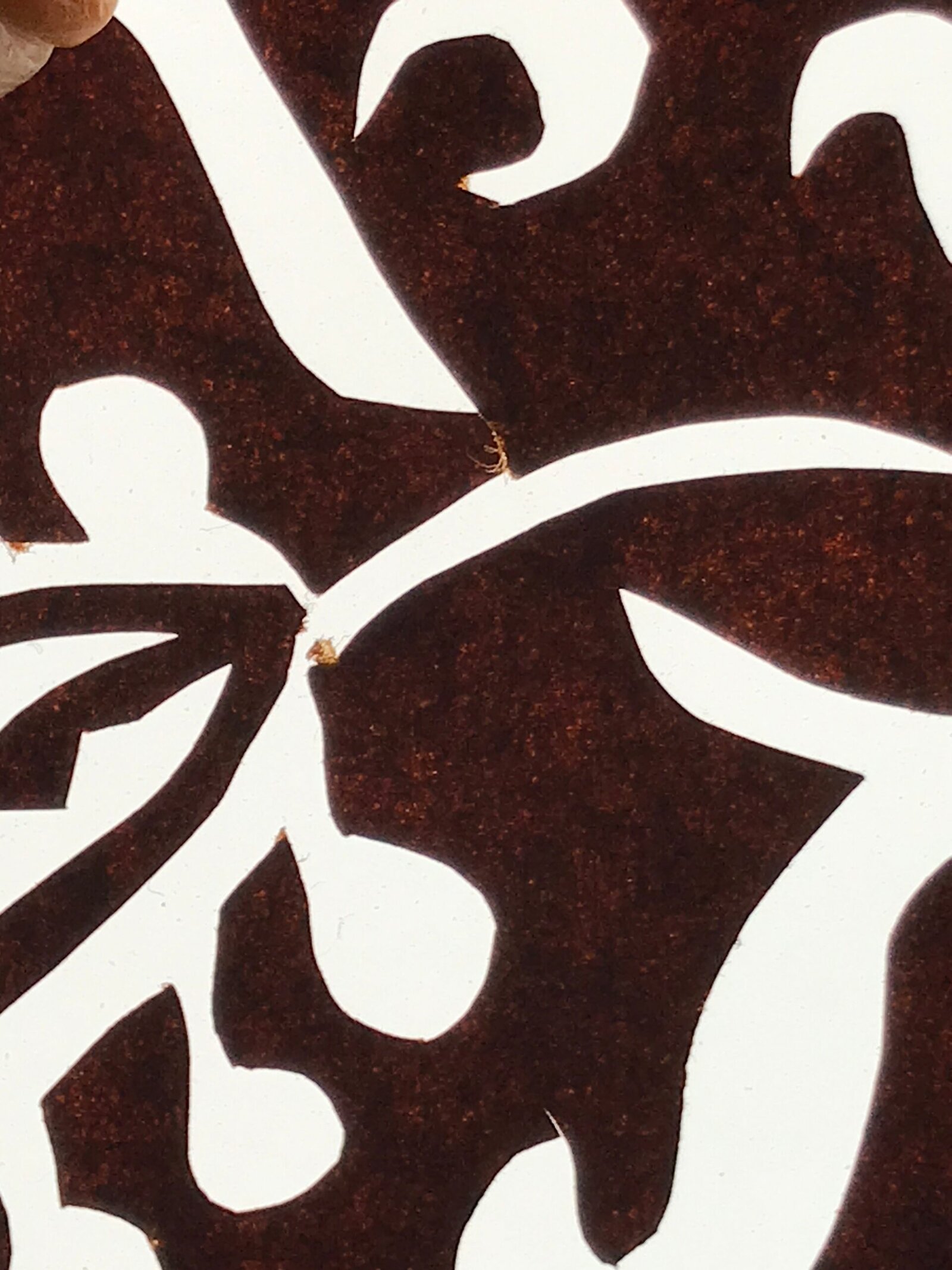 Japanese Katagami Paper Kimono Stencil Vtg Katazome Plants Floral Design A888