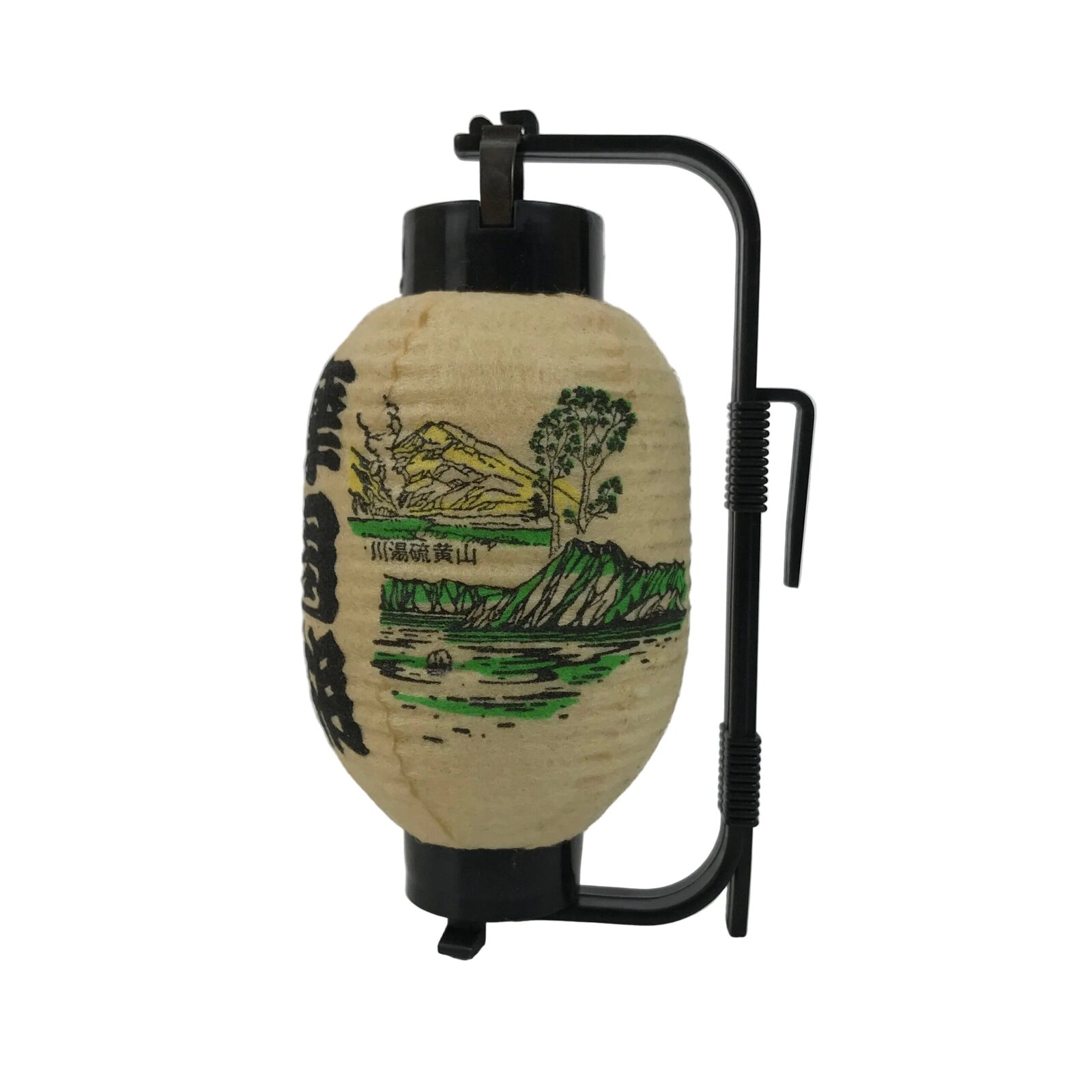 Japanese Miniature Paper Lantern Vtg Resin Frame Cochin Hokkaido Mashuko KF810