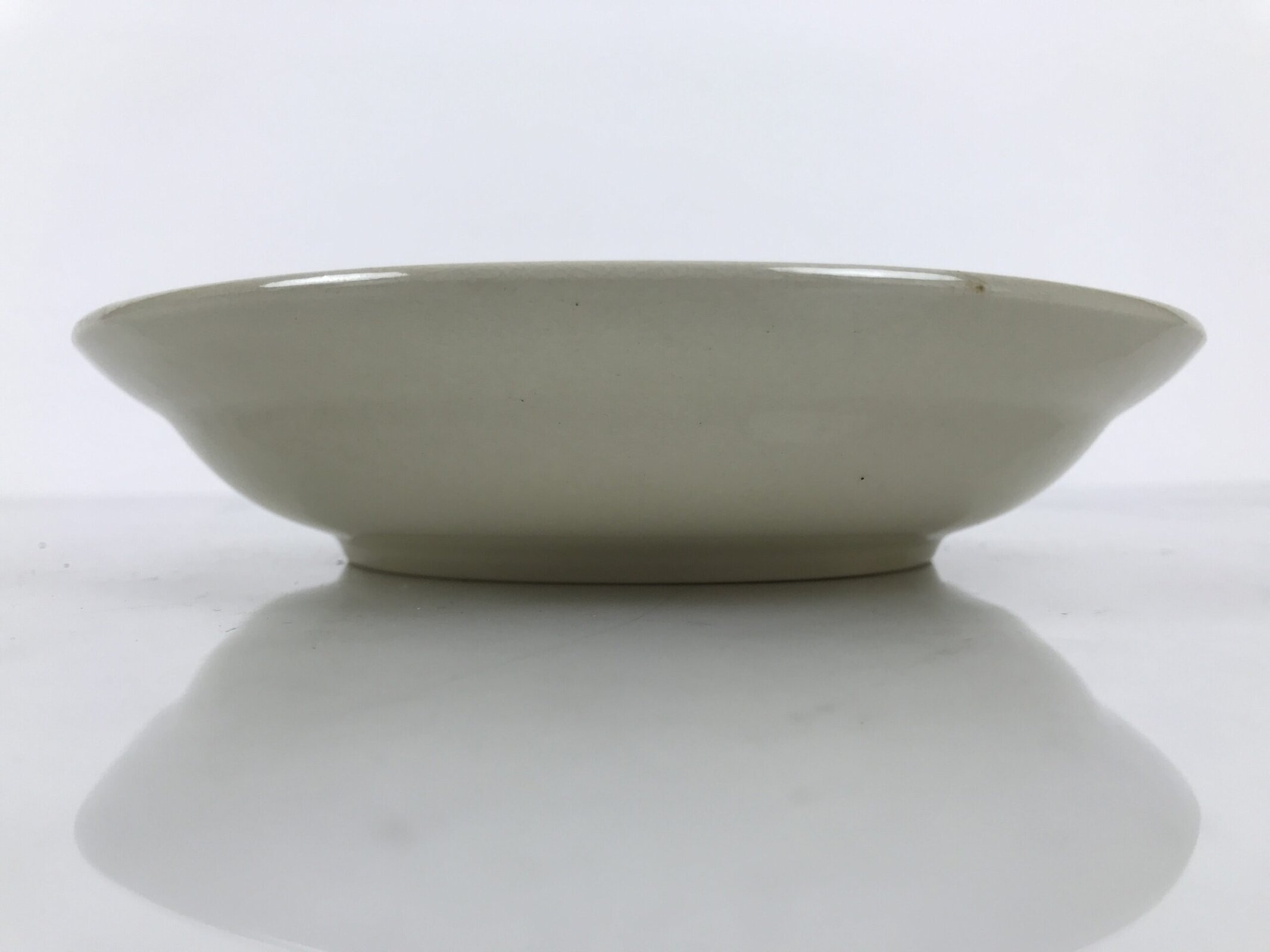 Japanese Miyoshi Stoneware Shallow Bowl Vtg Ceramic Pottery Yellow Brown Y543