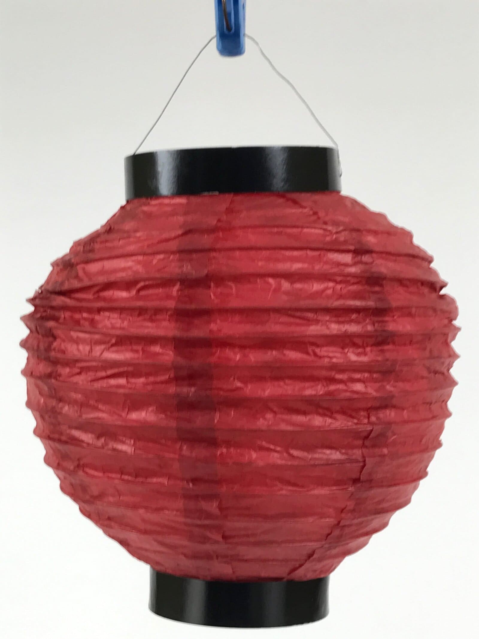 Japanese Paper Hanging Lantern Vtg Chochin Candle Holder Small Round Pink LT101