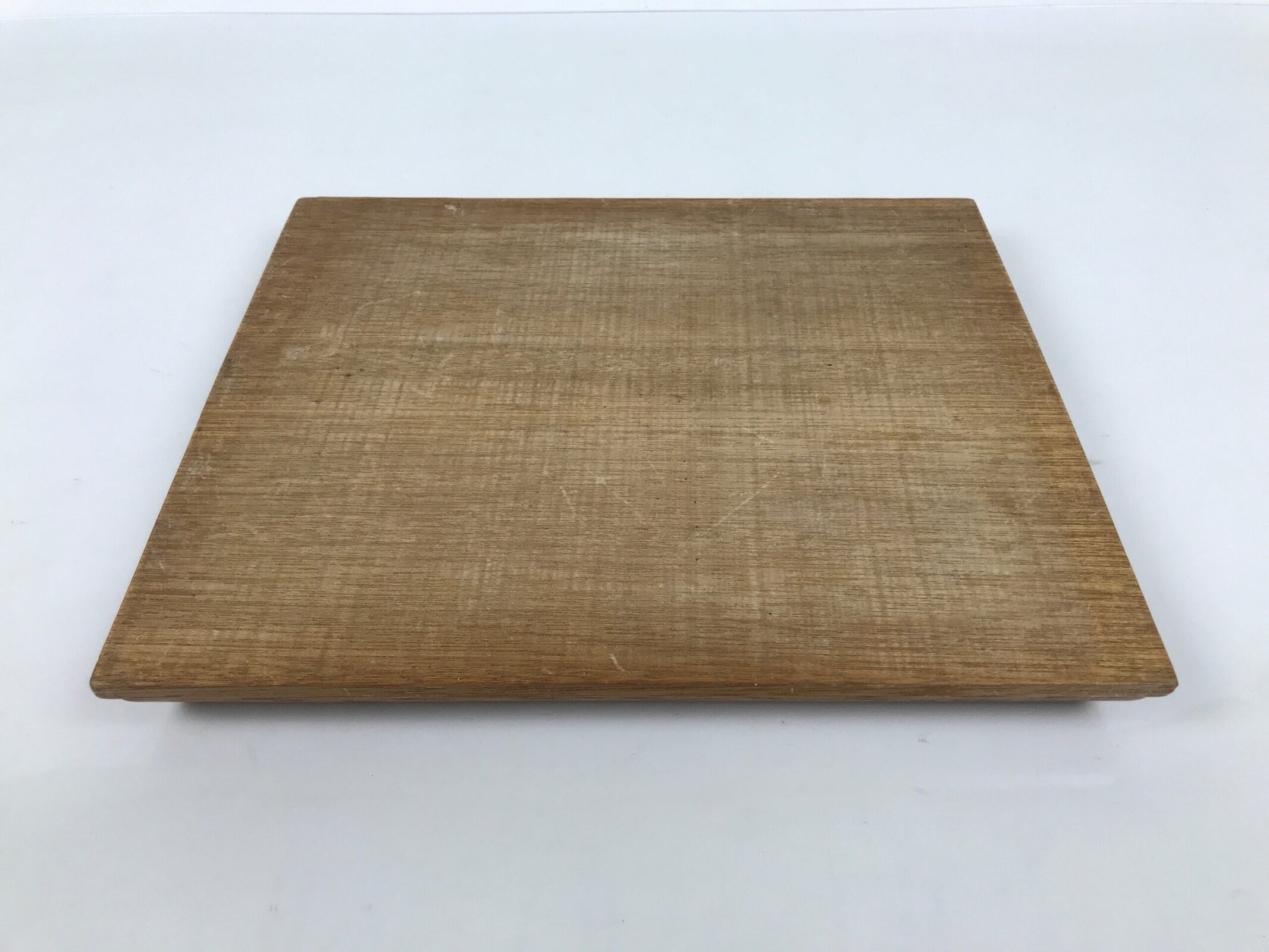 Japanese Wooden Flower Vase Stand Vtg Kadai Board Ikebana Bonsai Brown WT592