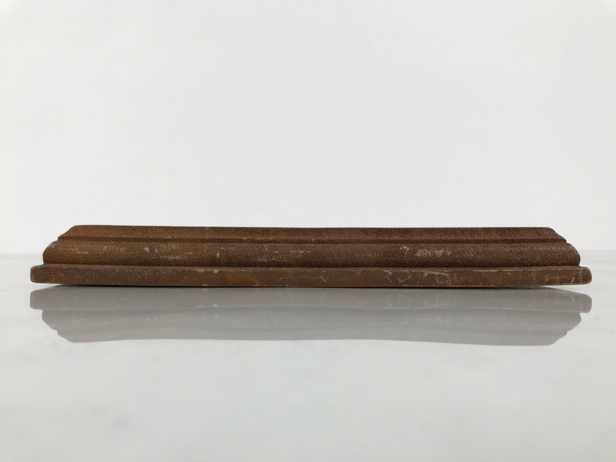 Japanese Wooden Flower Vase Stand Vtg Kadai Board Ikebana Bonsai Brown WT592