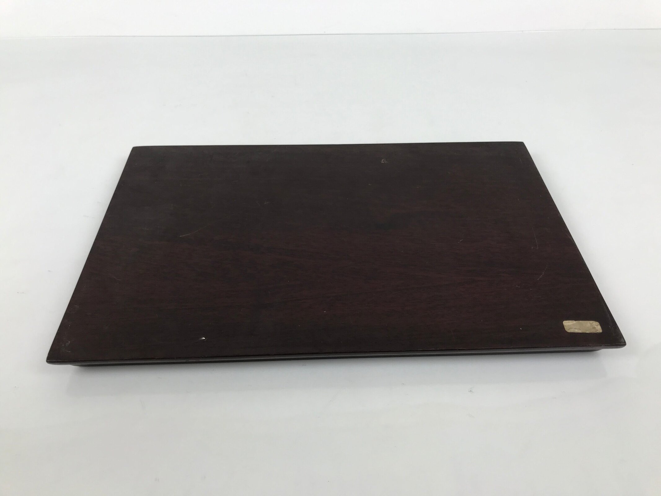 Japanese Wooden Flower Vase Stand Vtg Kadai Board Ikebana Bonsai Brown WT593