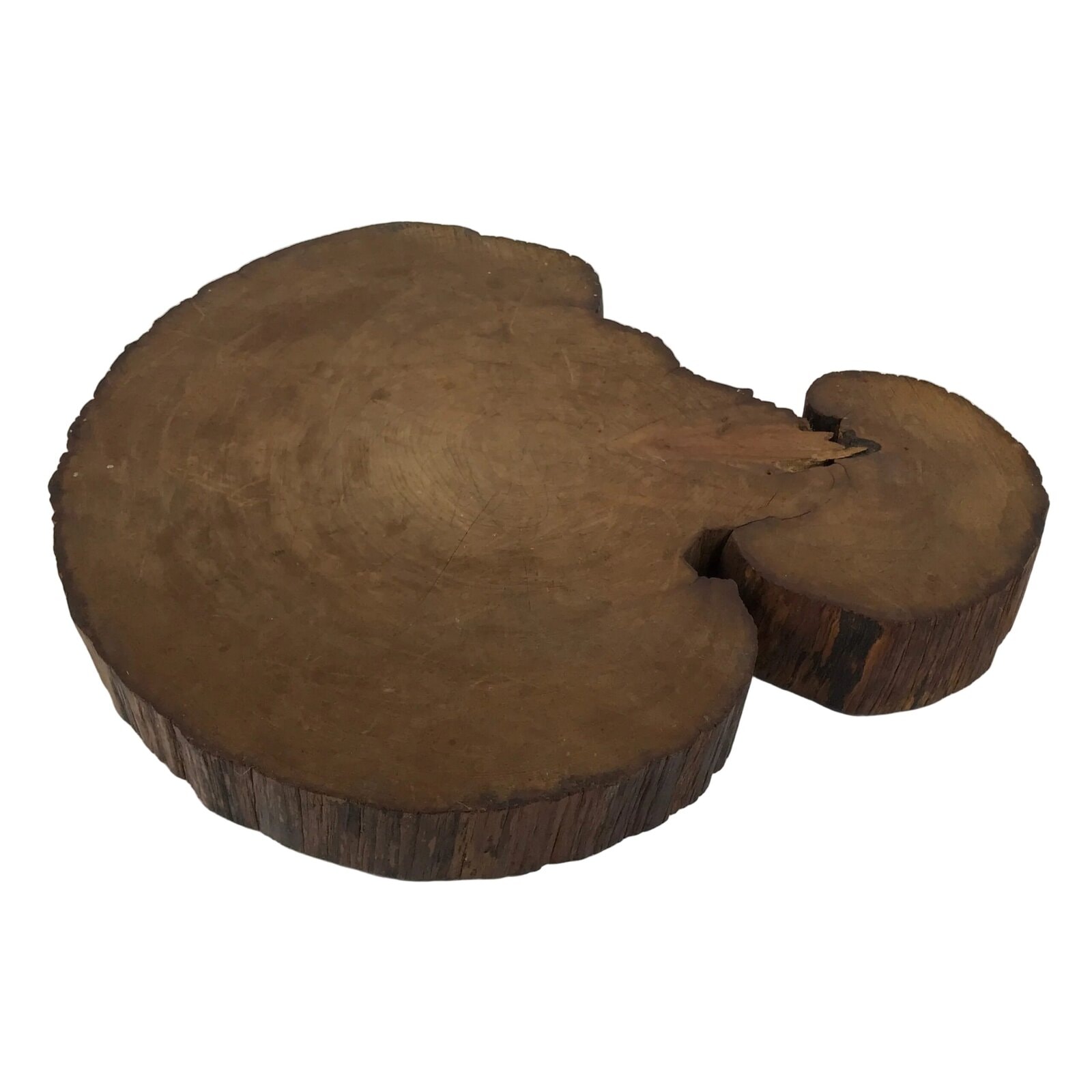 Japanese Wooden Flower Vase Stand Vtg Unique Kadai Board Ikebana Bonsai WT598