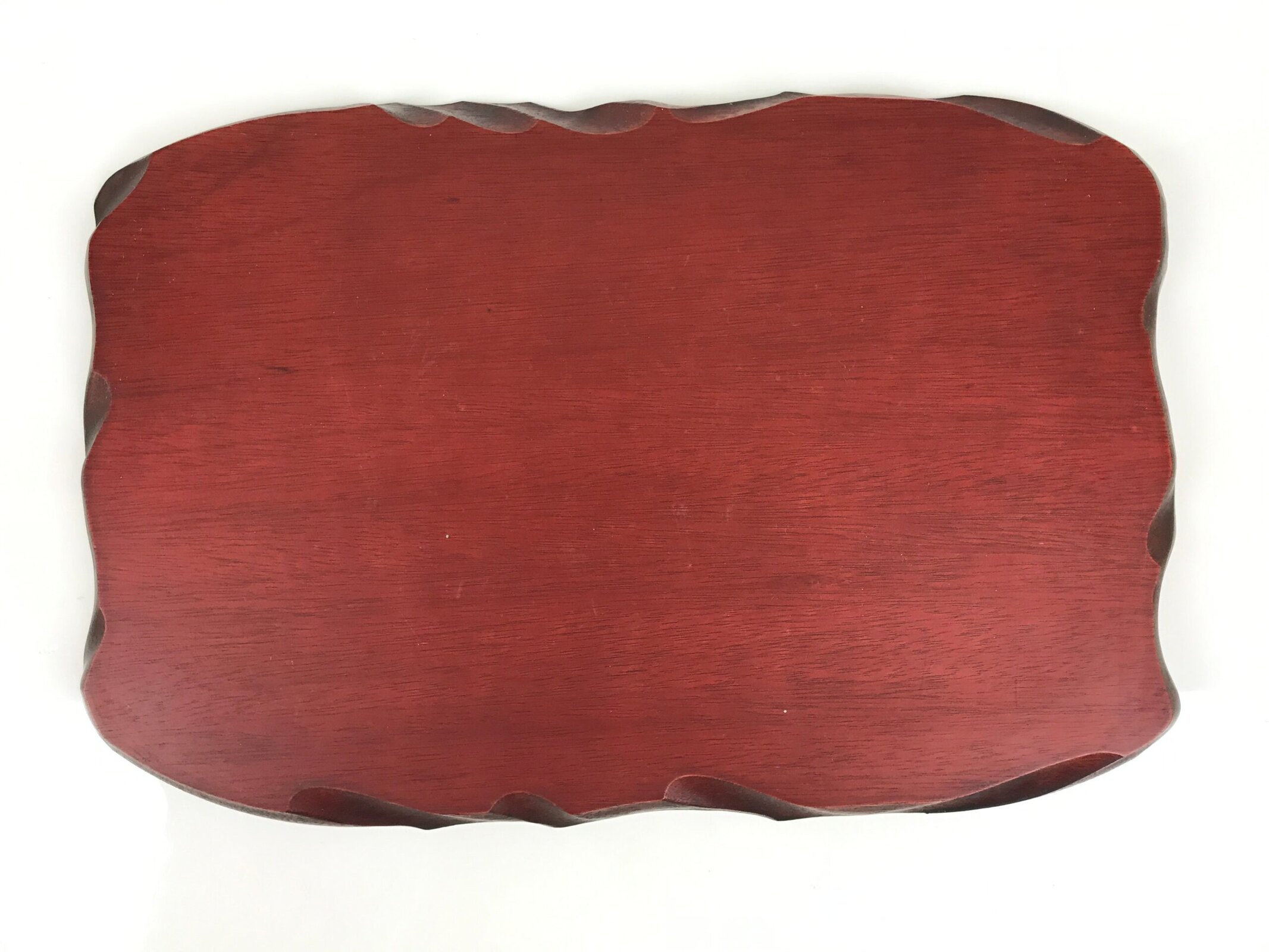 Japanese Wooden Flower Vase Stand Vtg Unique Kadai Board Ikebana Bonsai WT601