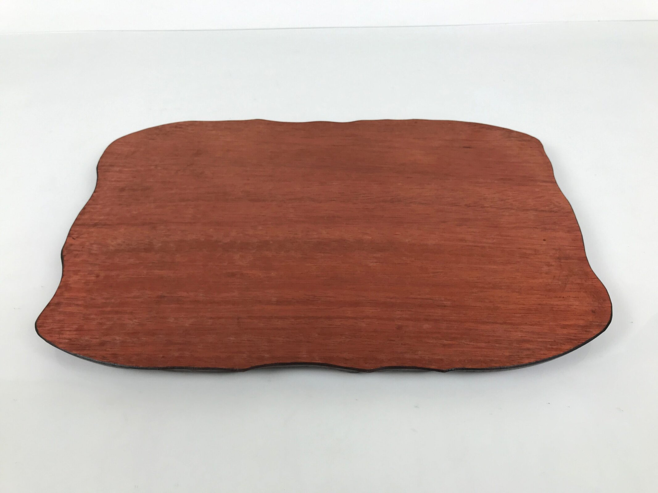 Japanese Wooden Flower Vase Stand Vtg Unique Kadai Board Ikebana Bonsai WT601