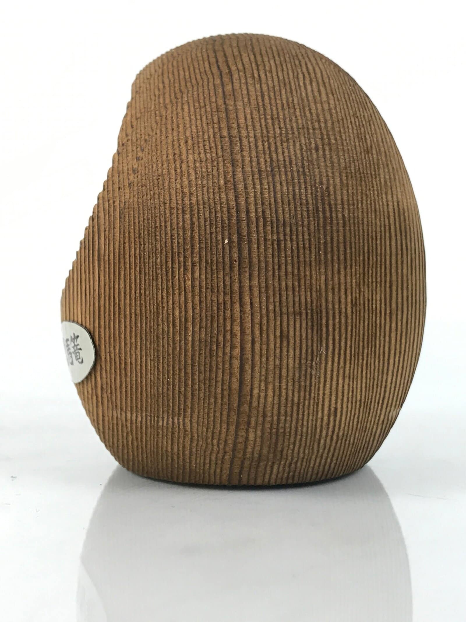 Japanese Wooden Kokeshi Doll Vtg Figurine Daruma Kiso Magma Brown Black KF811