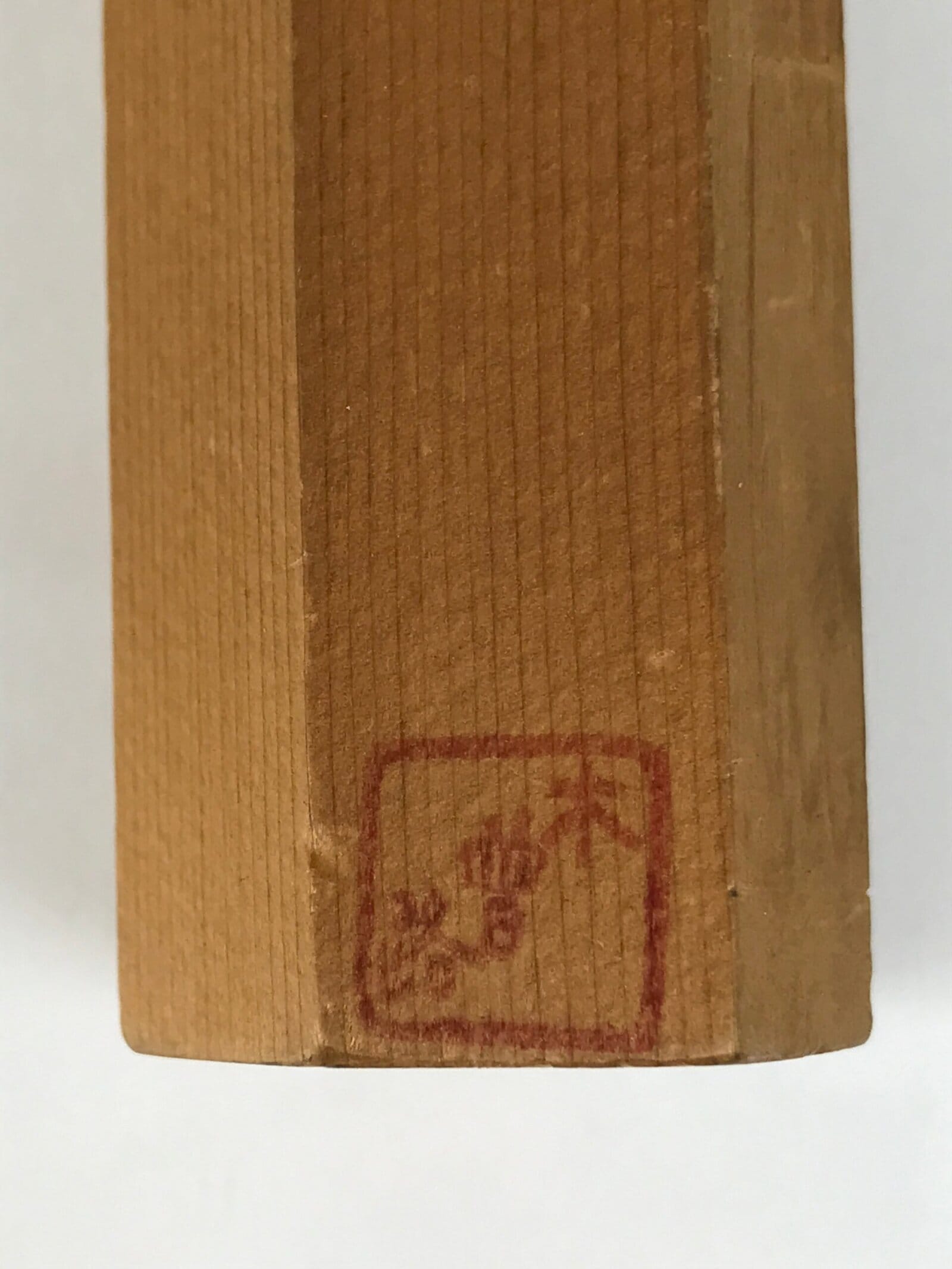 Japanese Wooden Kokeshi Doll Vtg Hexagonal Figurine Kisoji Brown White KF813