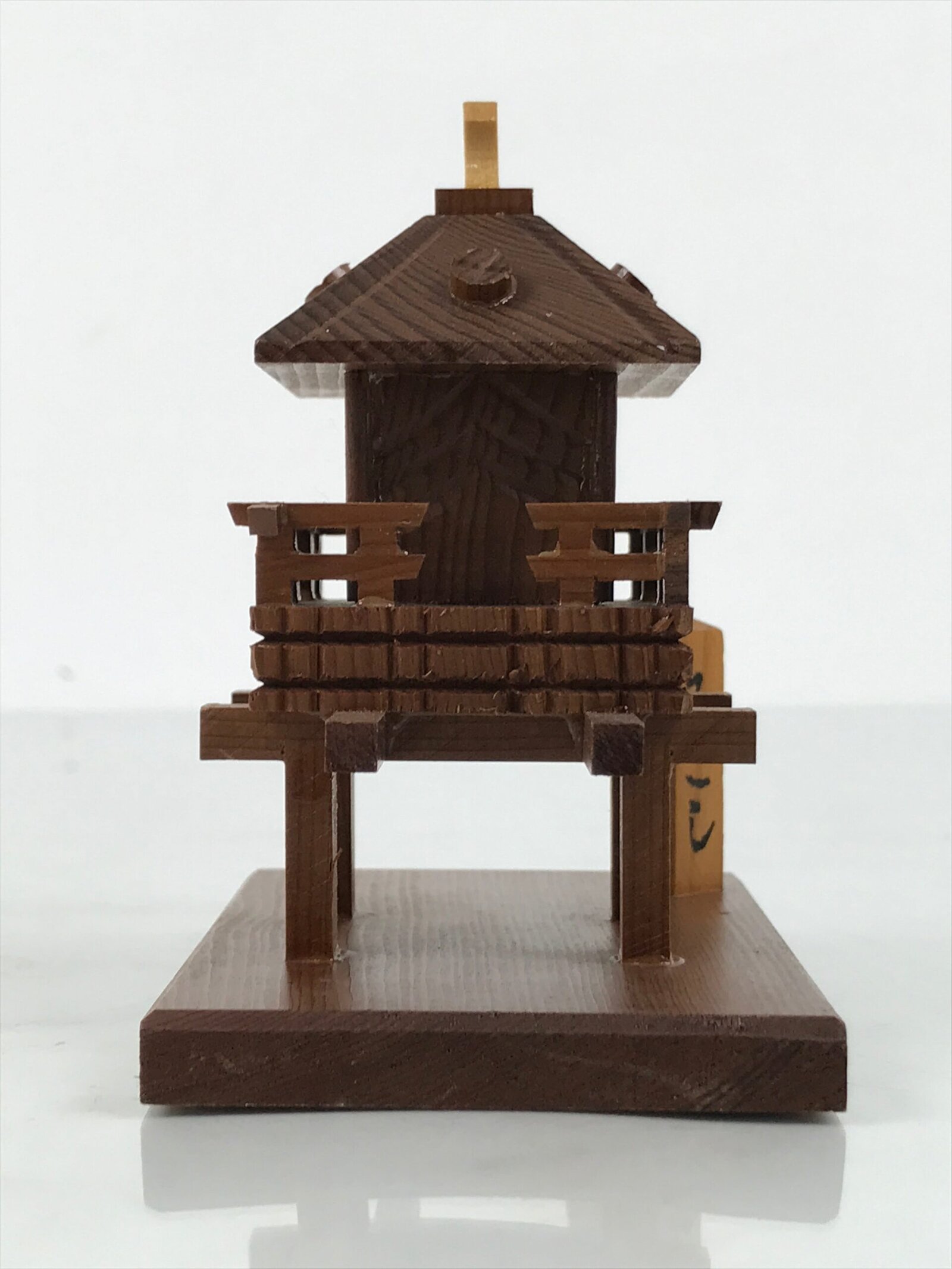 Japanese Wooden Kokeshi Miniature Shinto Shrine Vtg Hokora Hida Takayama KF823