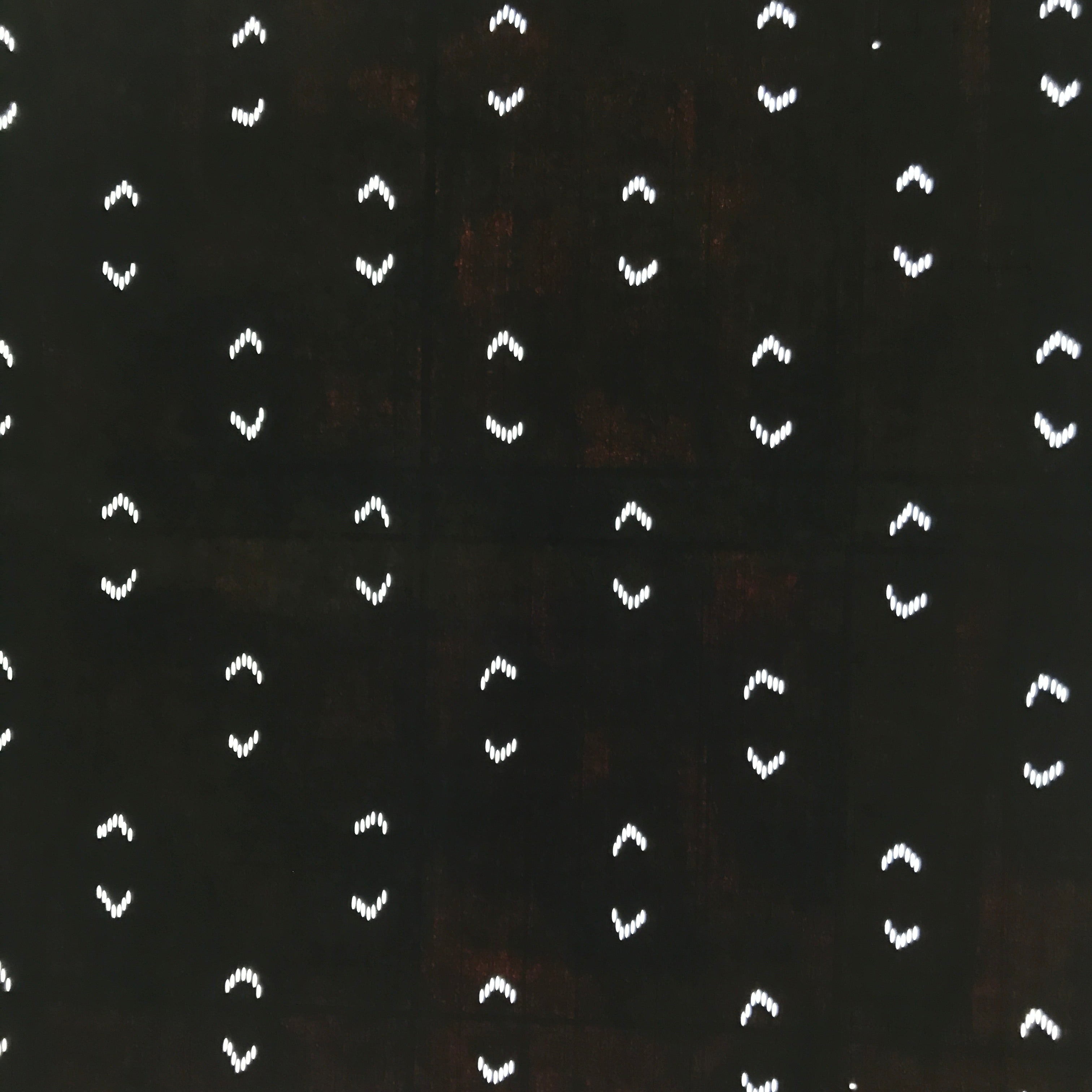 Antique Japanese Katagami Kimono Paper Stencil Abstract Half Circles 4Y709