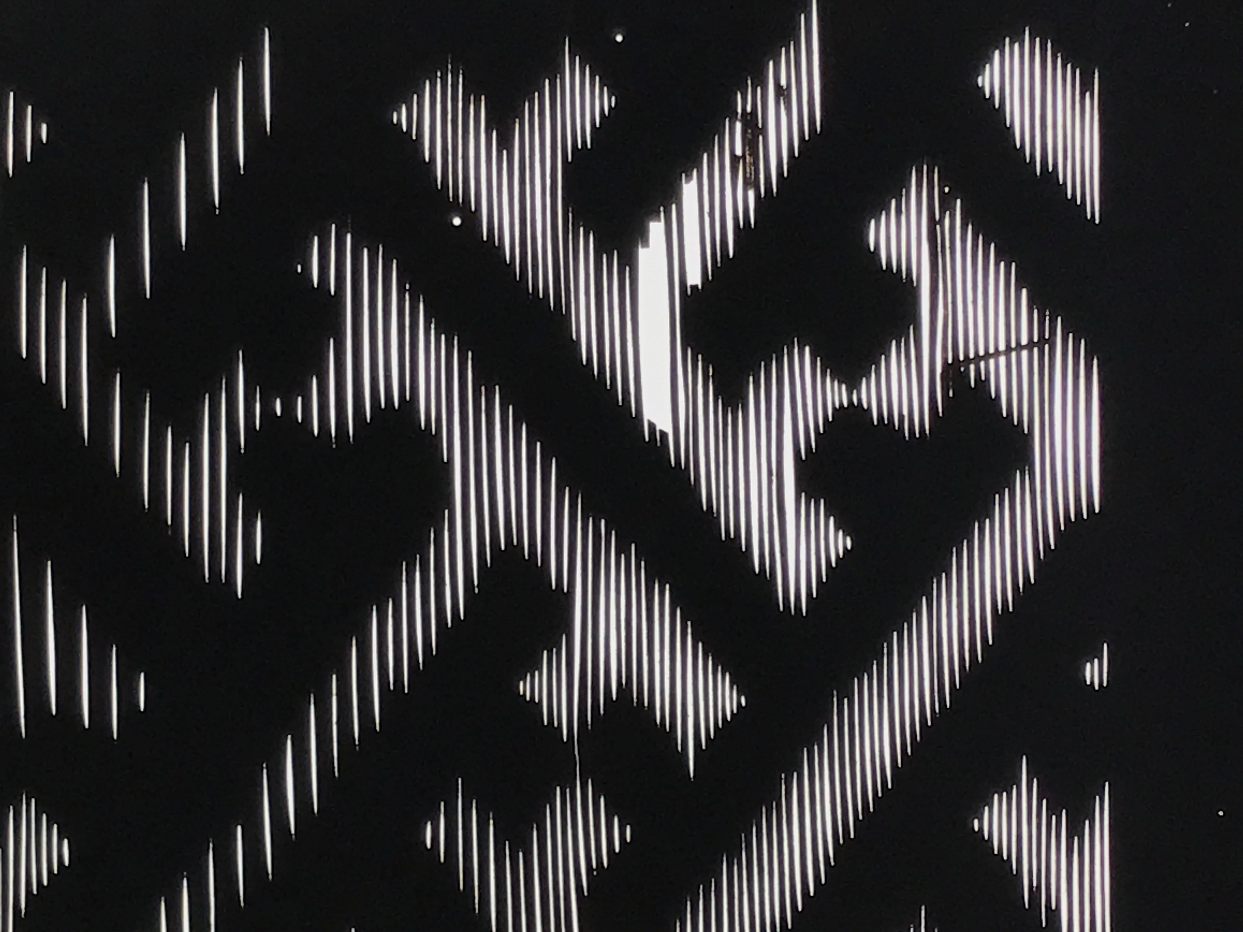 Antique Japanese Katagami Kimono Paper Stencil Buddhist Sayagata Pattern 4Y661