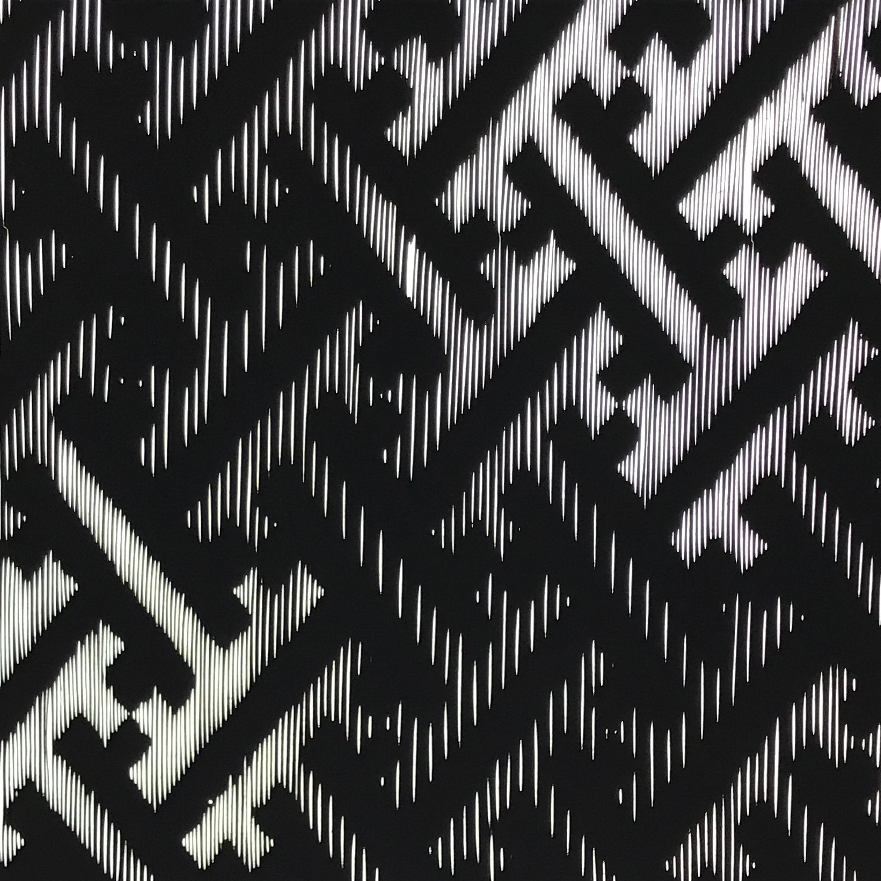 Antique Japanese Katagami Kimono Paper Stencil Buddhist Sayagata Pattern 4Y662