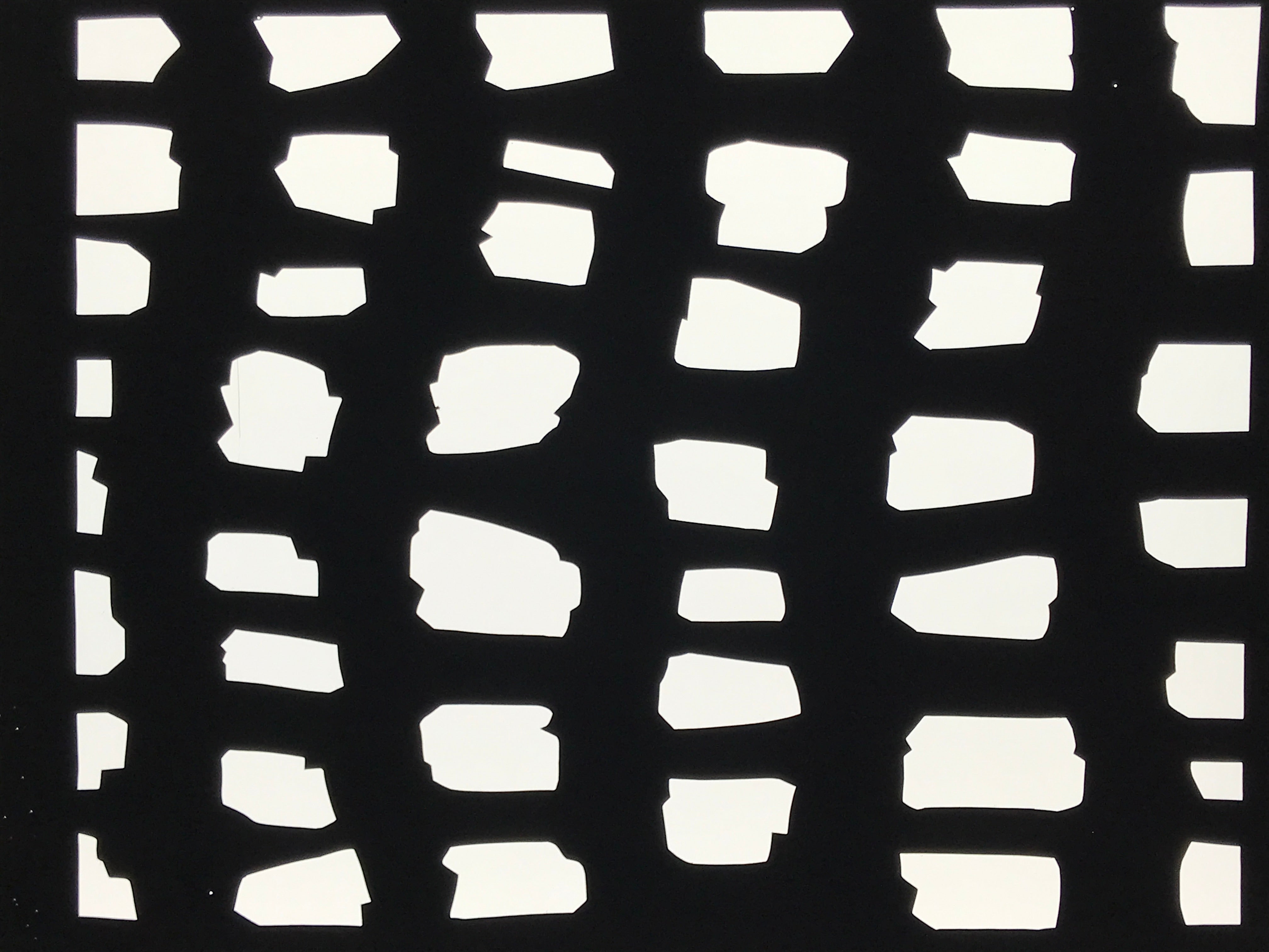 Antique Japanese Katagami Kimono Paper Stencil Katazome Abstract Blocks 4Y677