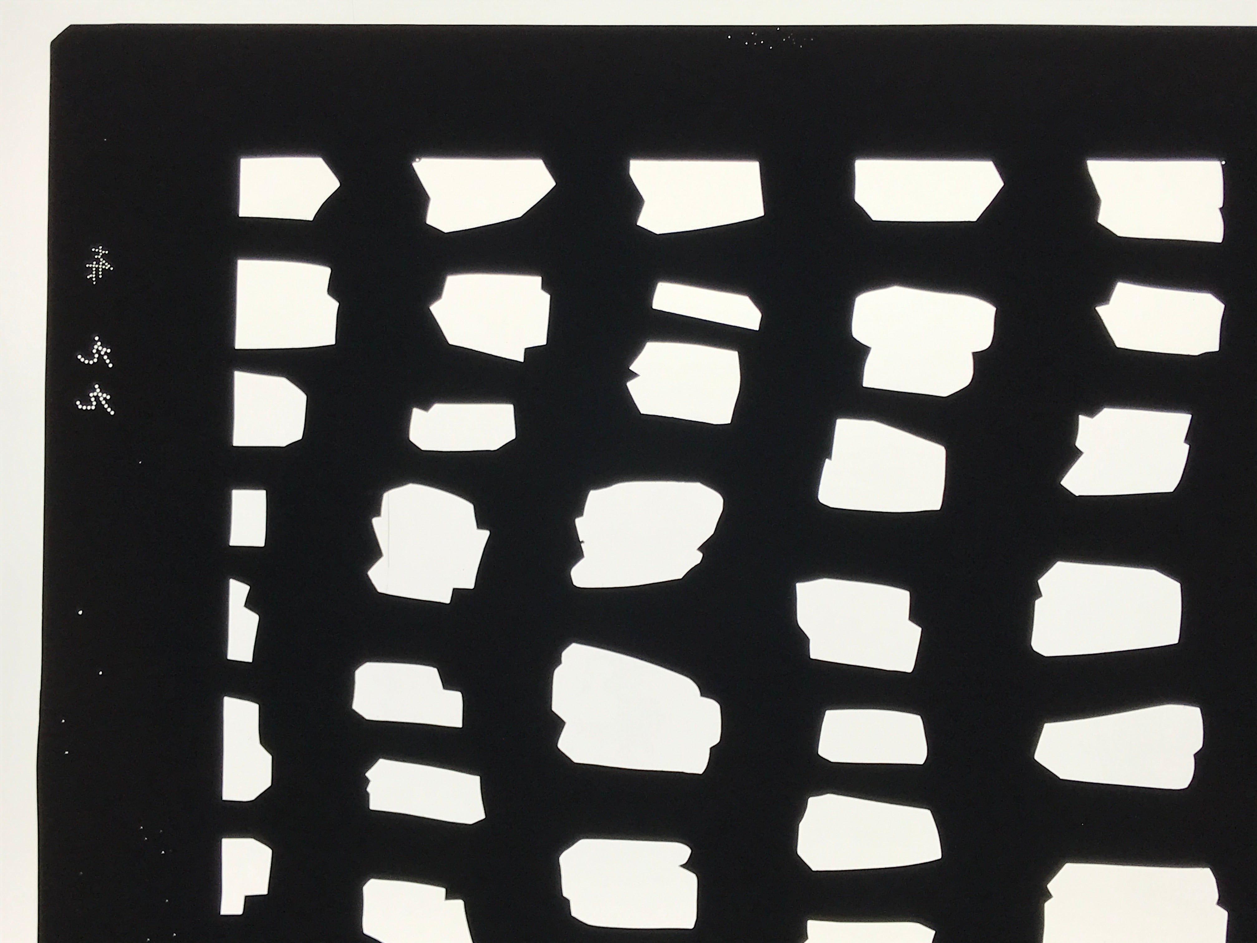 Antique Japanese Katagami Kimono Paper Stencil Katazome Abstract Blocks 4Y677