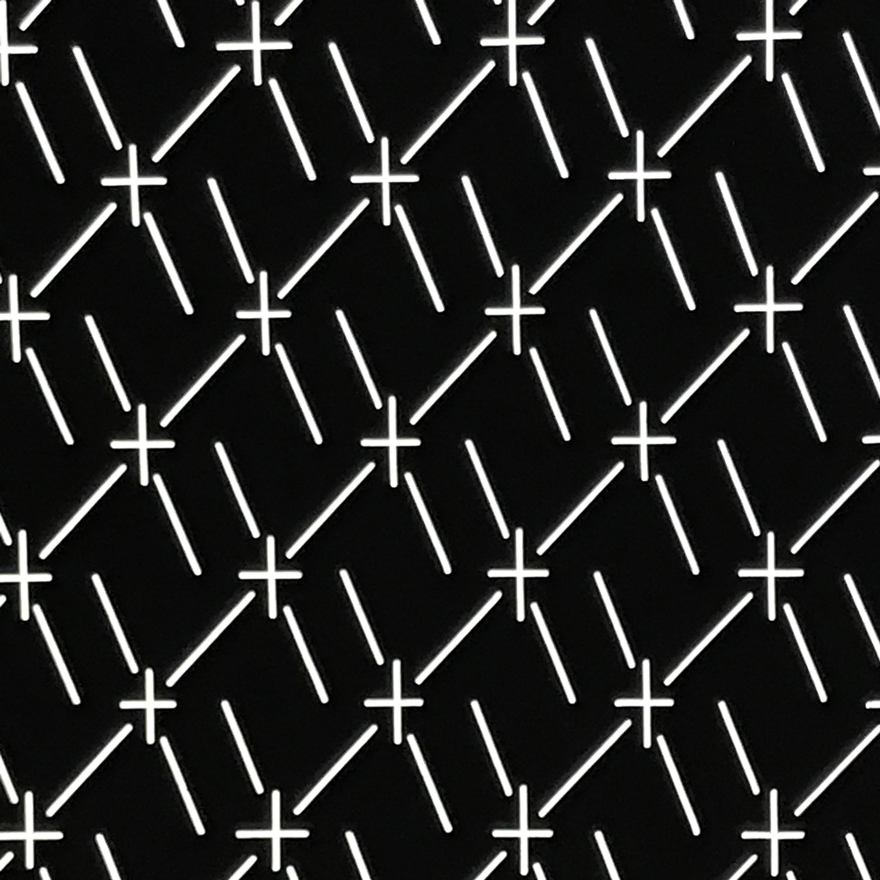 Antique Japanese Katagami Kimono Paper Stencil Katazome Criss Cross Design 4Y680