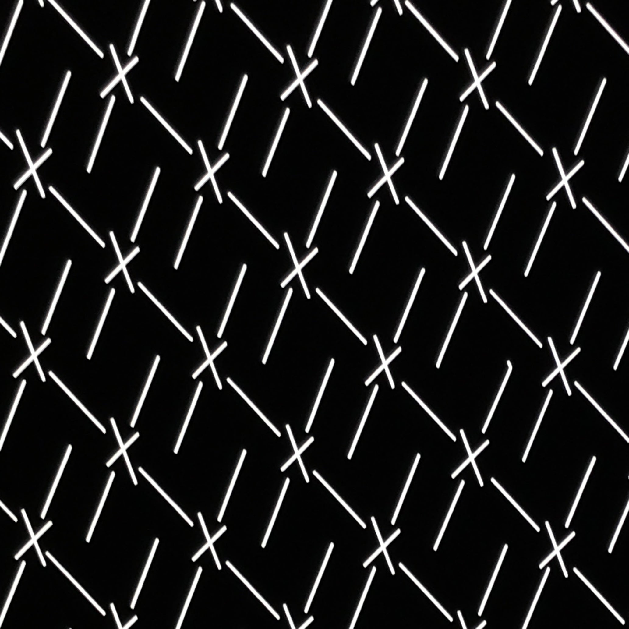 Antique Japanese Katagami Kimono Paper Stencil Katazome Criss Cross Design 4Y681