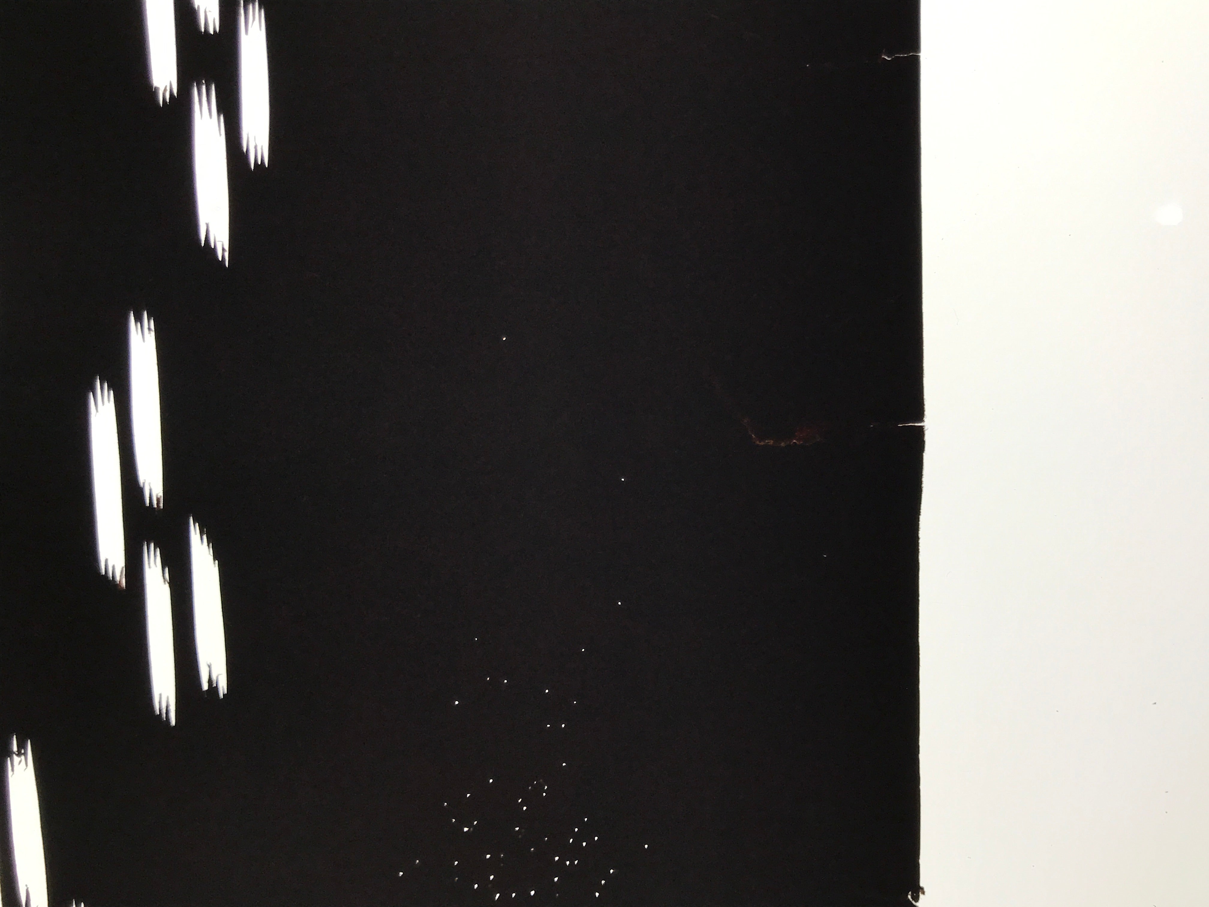 Antique Japanese Katagami Kimono Paper Stencil Katazome Dash Line Pattern 4Y692