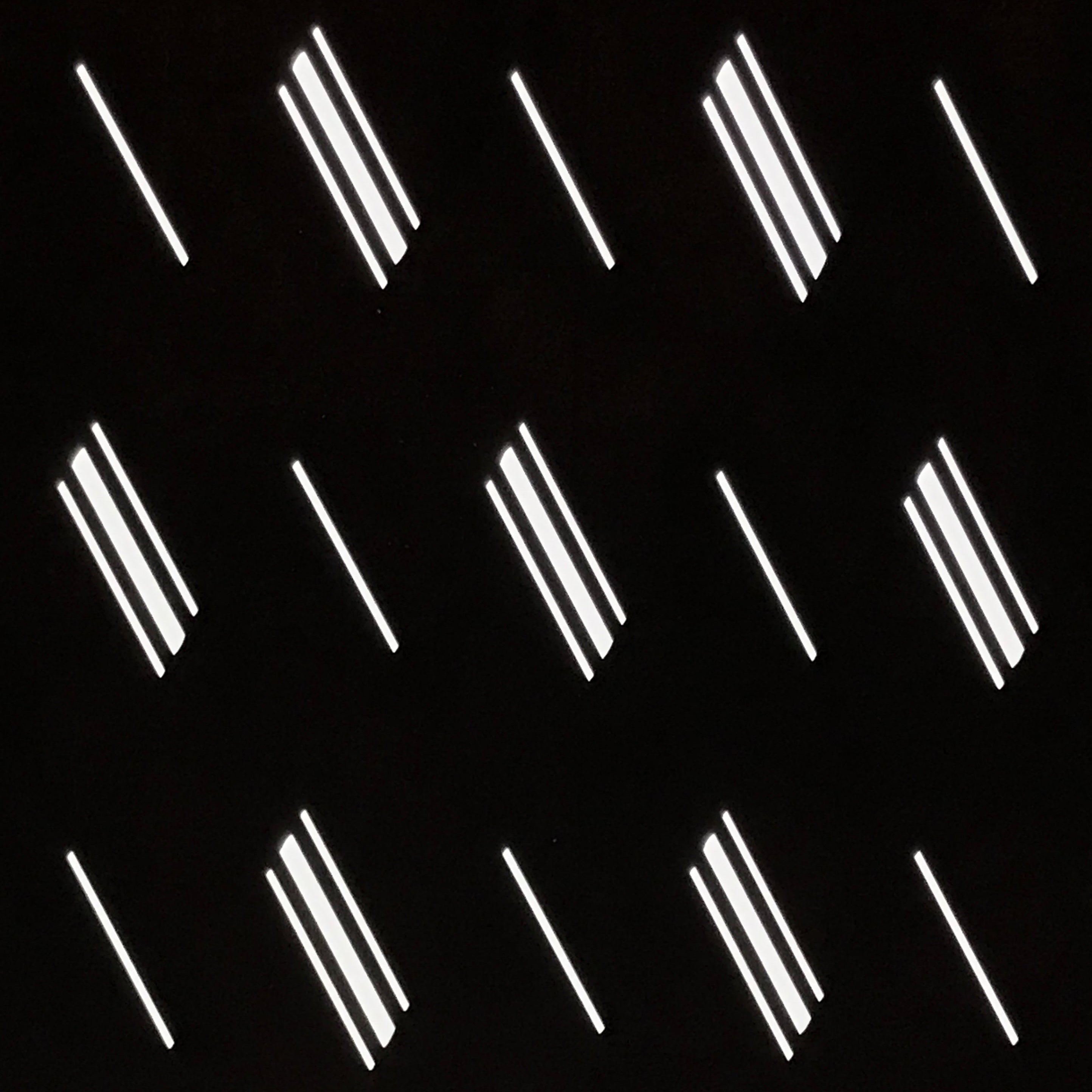 Antique Japanese Katagami Kimono Paper Stencil Katazome Diagonal Dash Line 4Y702