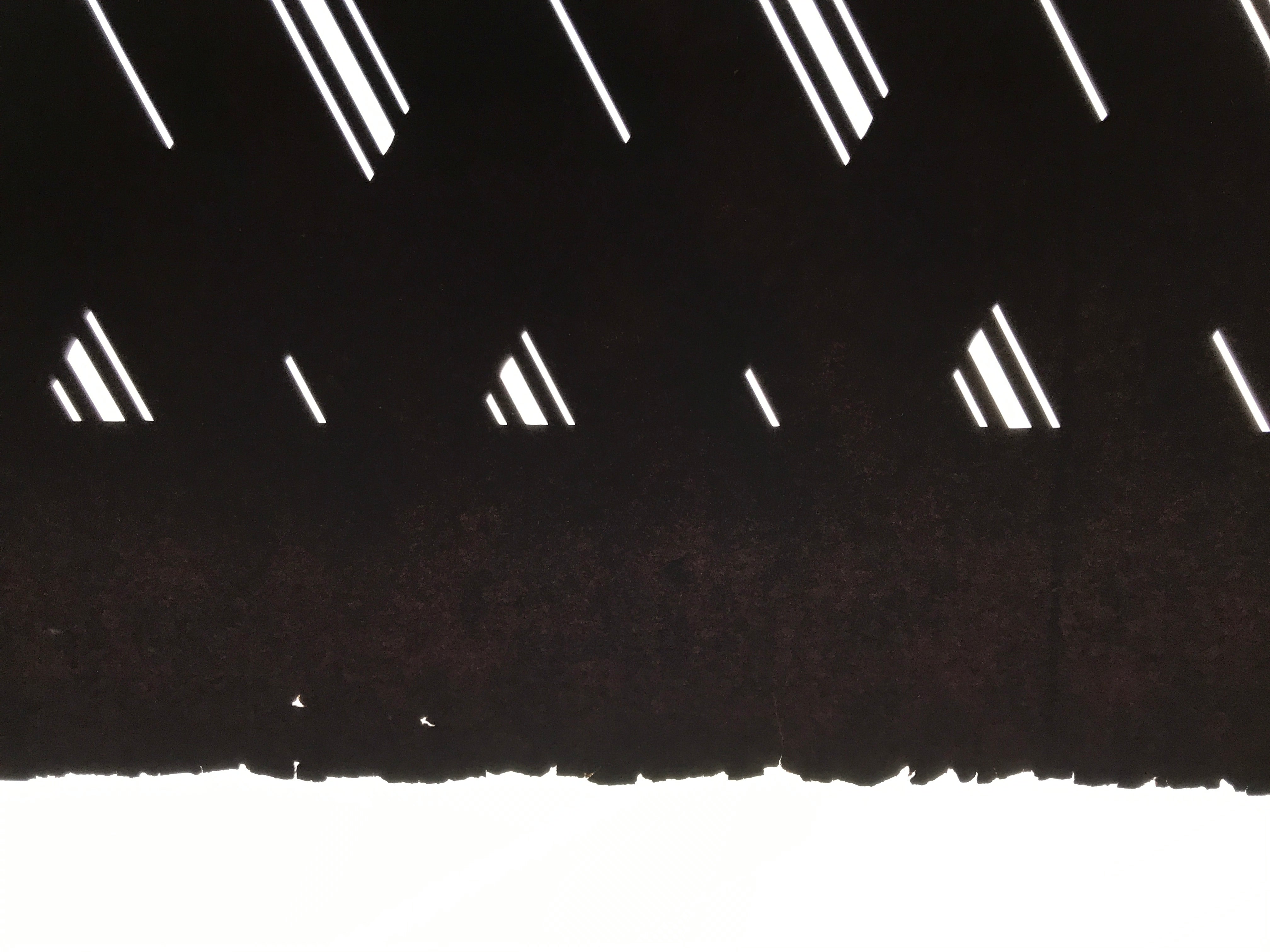 Antique Japanese Katagami Kimono Paper Stencil Katazome Diagonal Dash Line 4Y702