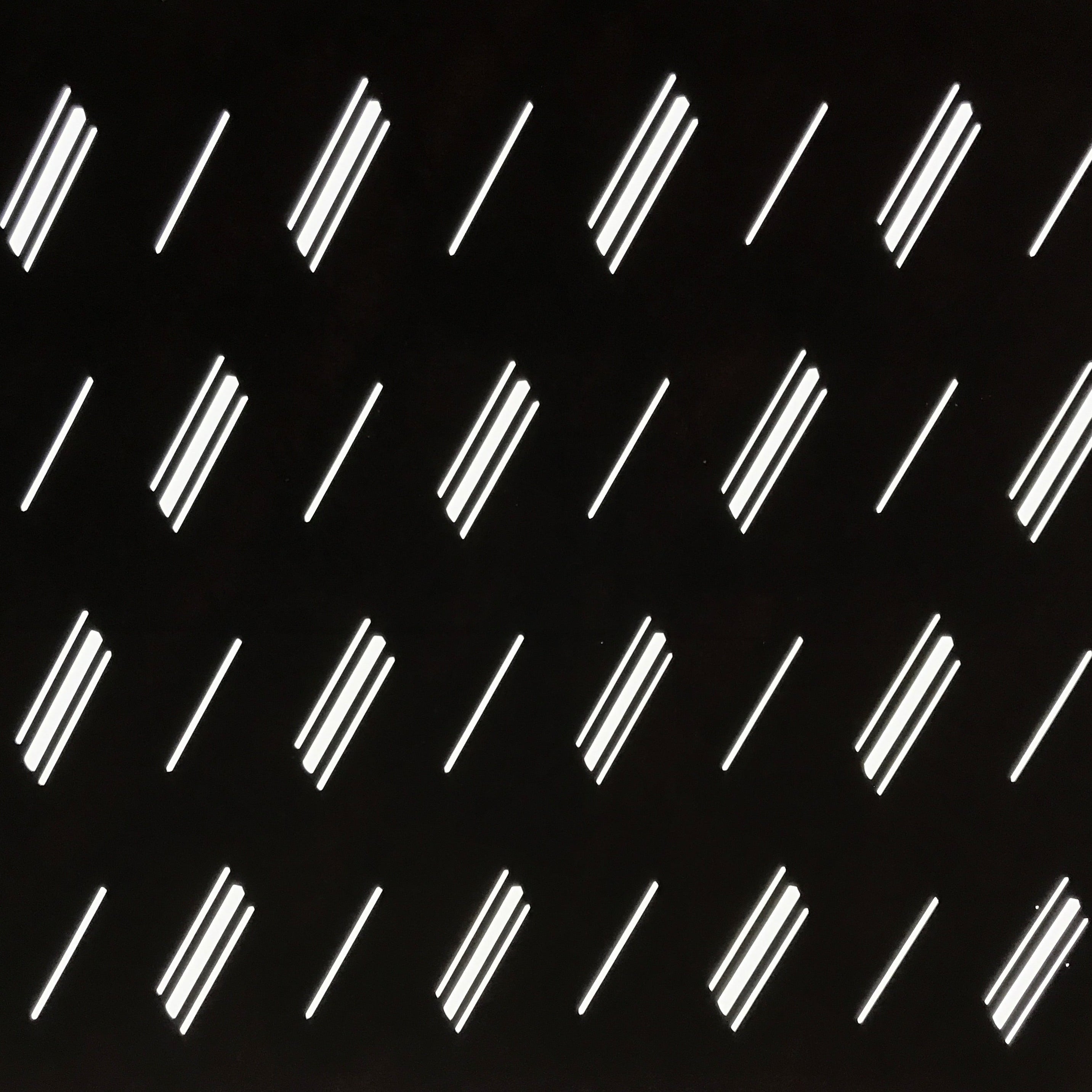 Antique Japanese Katagami Kimono Paper Stencil Katazome Diagonal Dash Line 4Y703