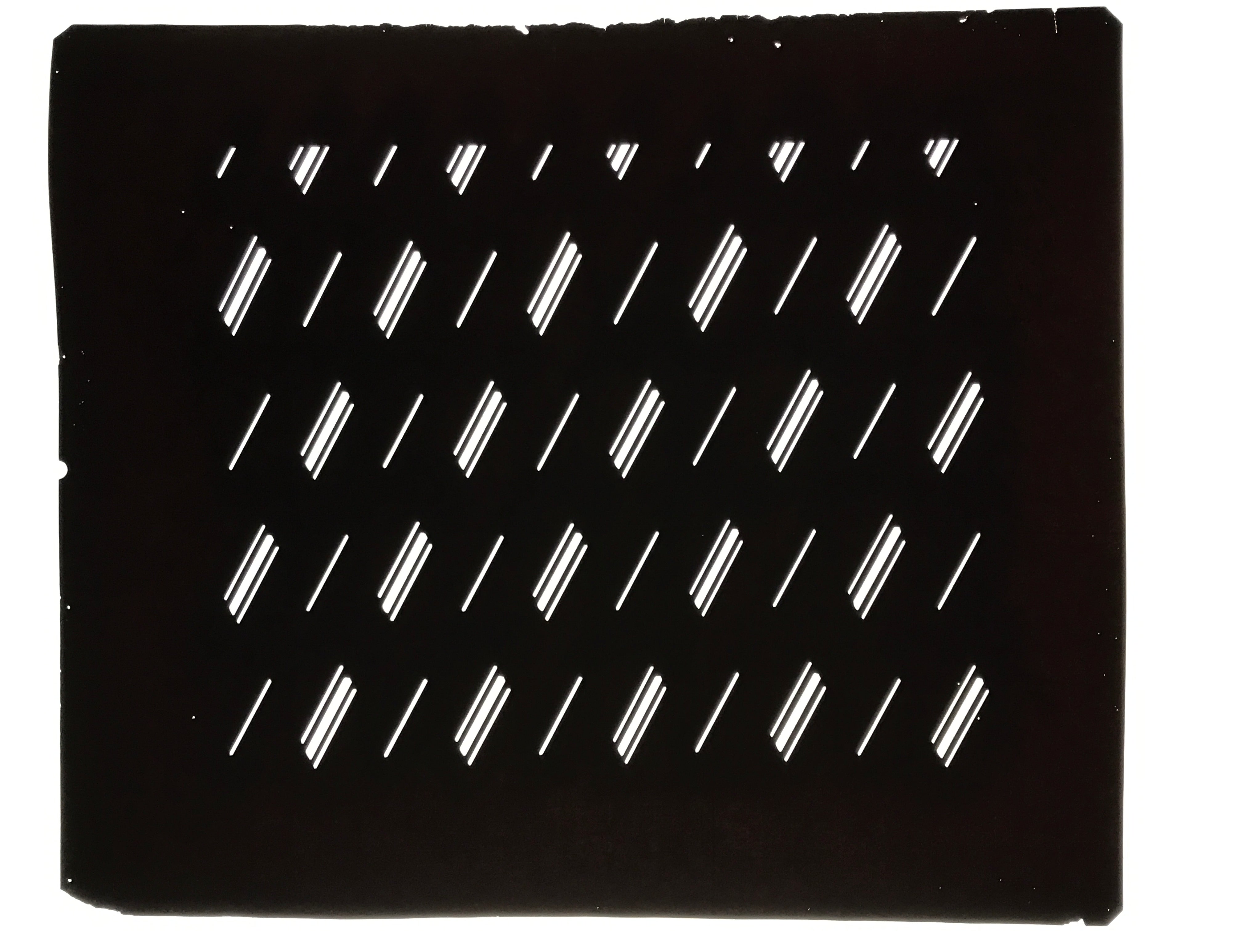 Antique Japanese Katagami Kimono Paper Stencil Katazome Diagonal Dash Line 4Y703